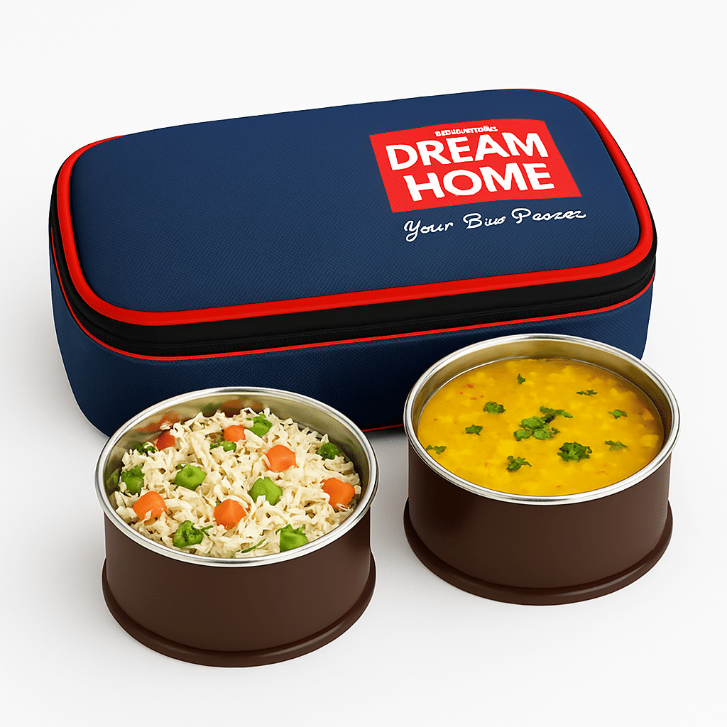     			Dream Home Fresh Bite Premiume Stainless Steel Lunch Box 2 - Container ( Pack of 1 )