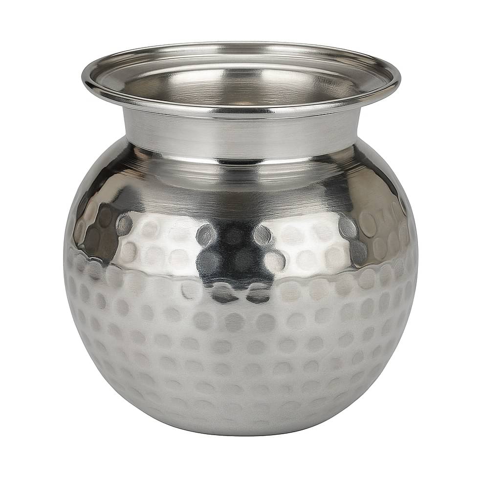 Dynore 700 ml Hammered Lota Steel Silver Water Container ( Set of 1 ) Dynore 700 ml Hammered Lota Steel Silver Water Container ( Set of 1 )