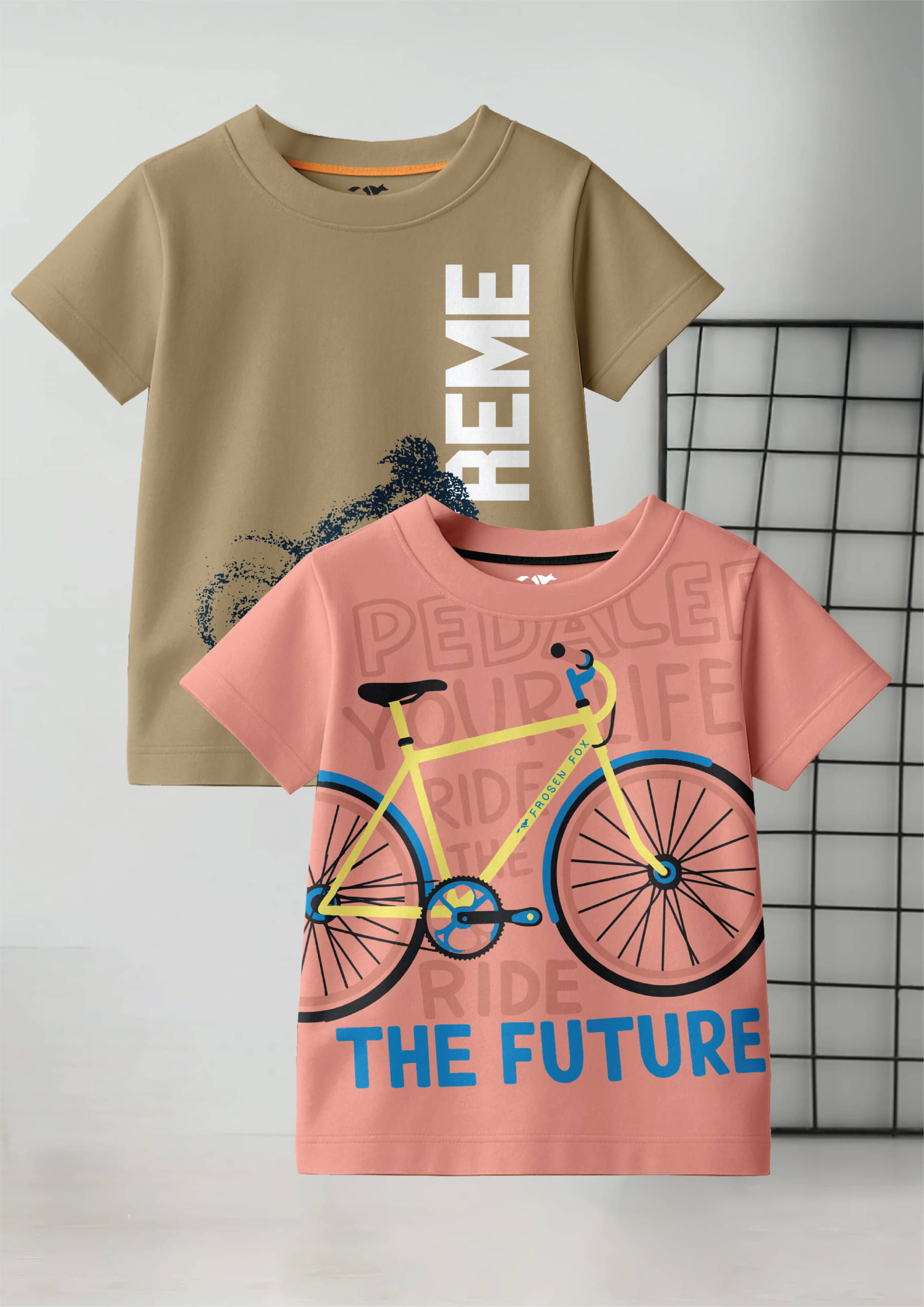     			FROSEN FOX Pack of 2 Boys Cotton T-Shirt ( Multicolor 10 )