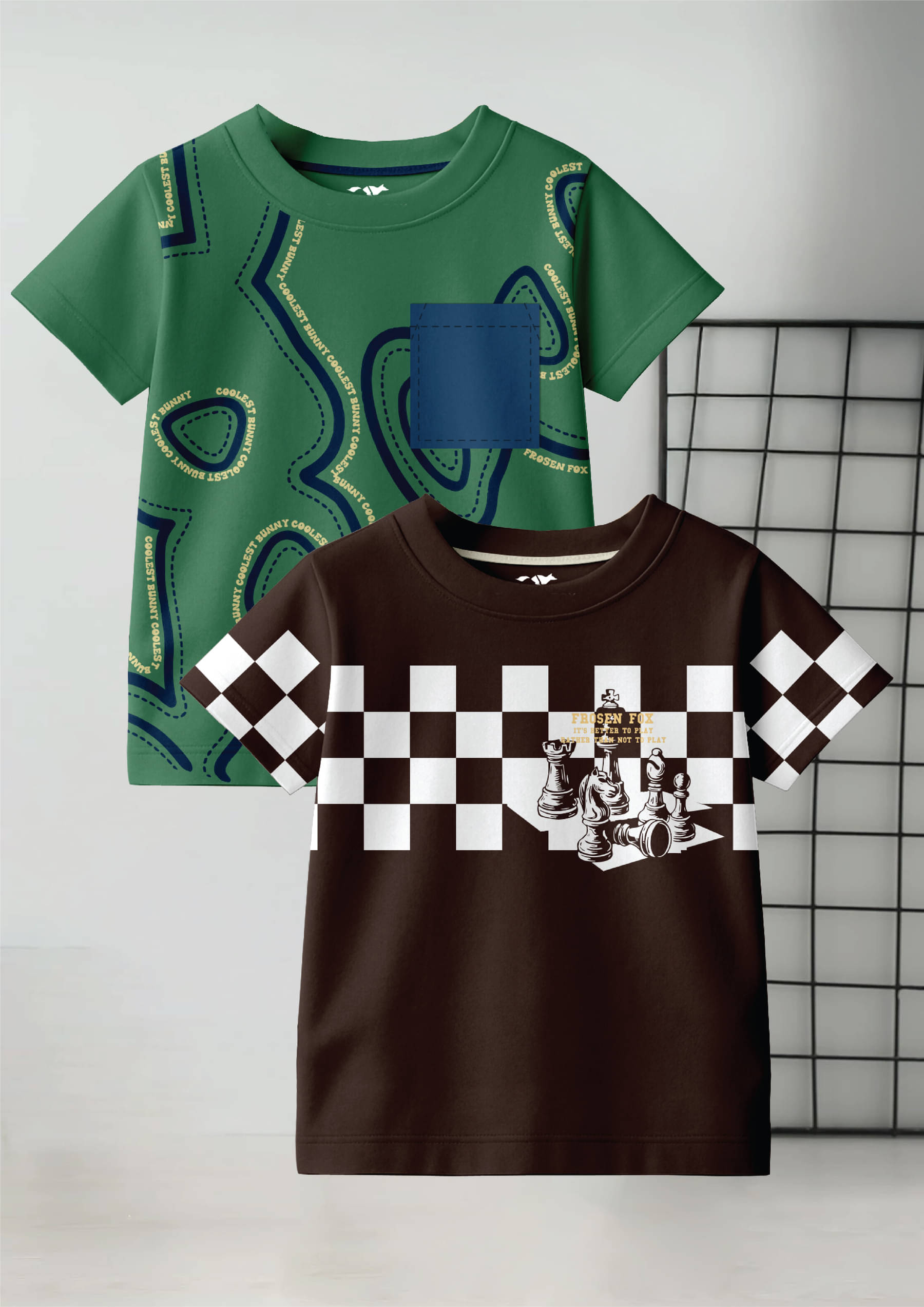     			FROSEN FOX Pack of 2 Boys Cotton T-Shirt ( Multicolor 11 )