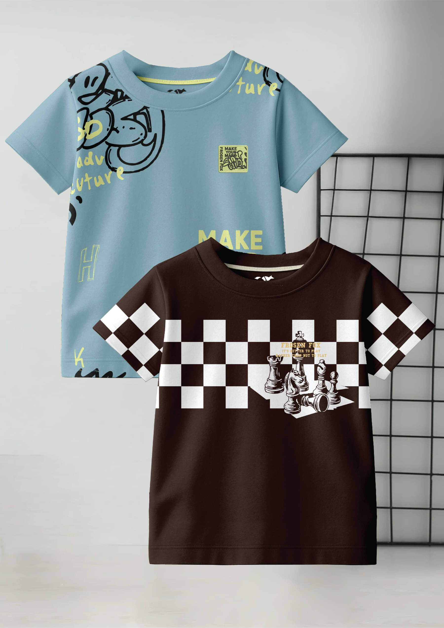     			FROSEN FOX Pack of 2 Boys Cotton T-Shirt ( Multicolor 6 )