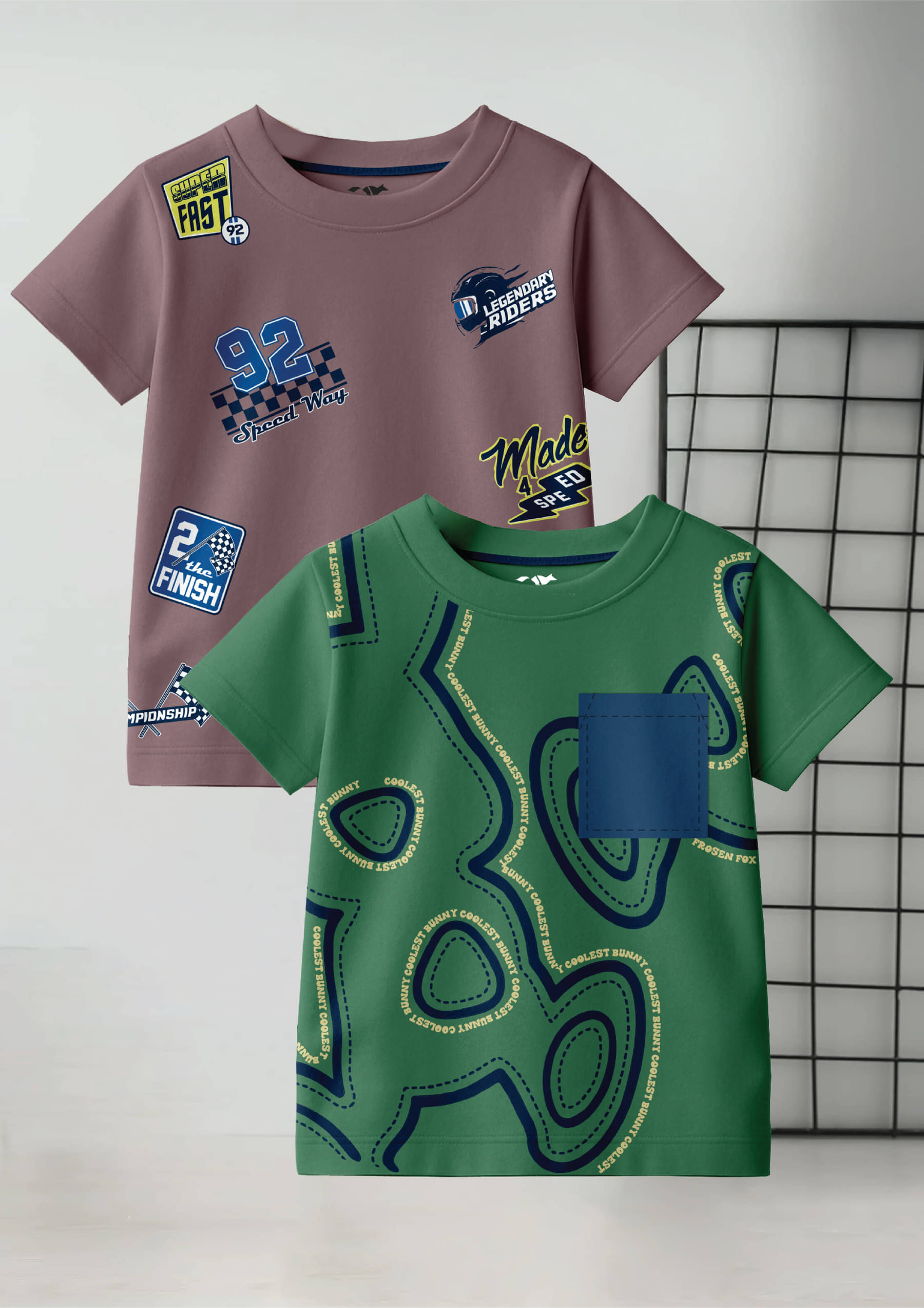     			FROSEN FOX Pack of 2 Boys Cotton T-Shirt ( Multicolor 7 )