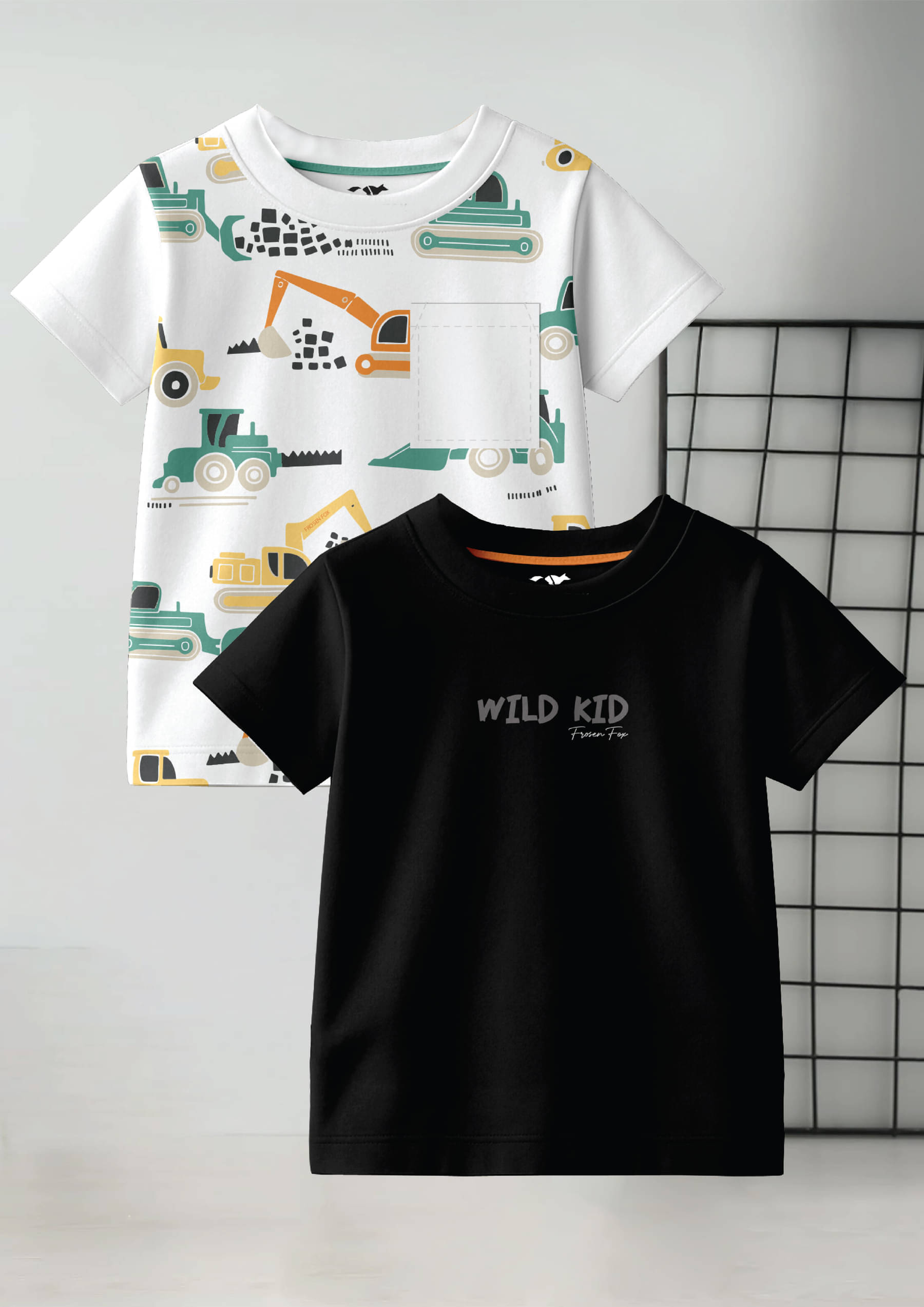     			FROSEN FOX Pack of 2 Boys Cotton T-Shirt ( Multicolor 9 )