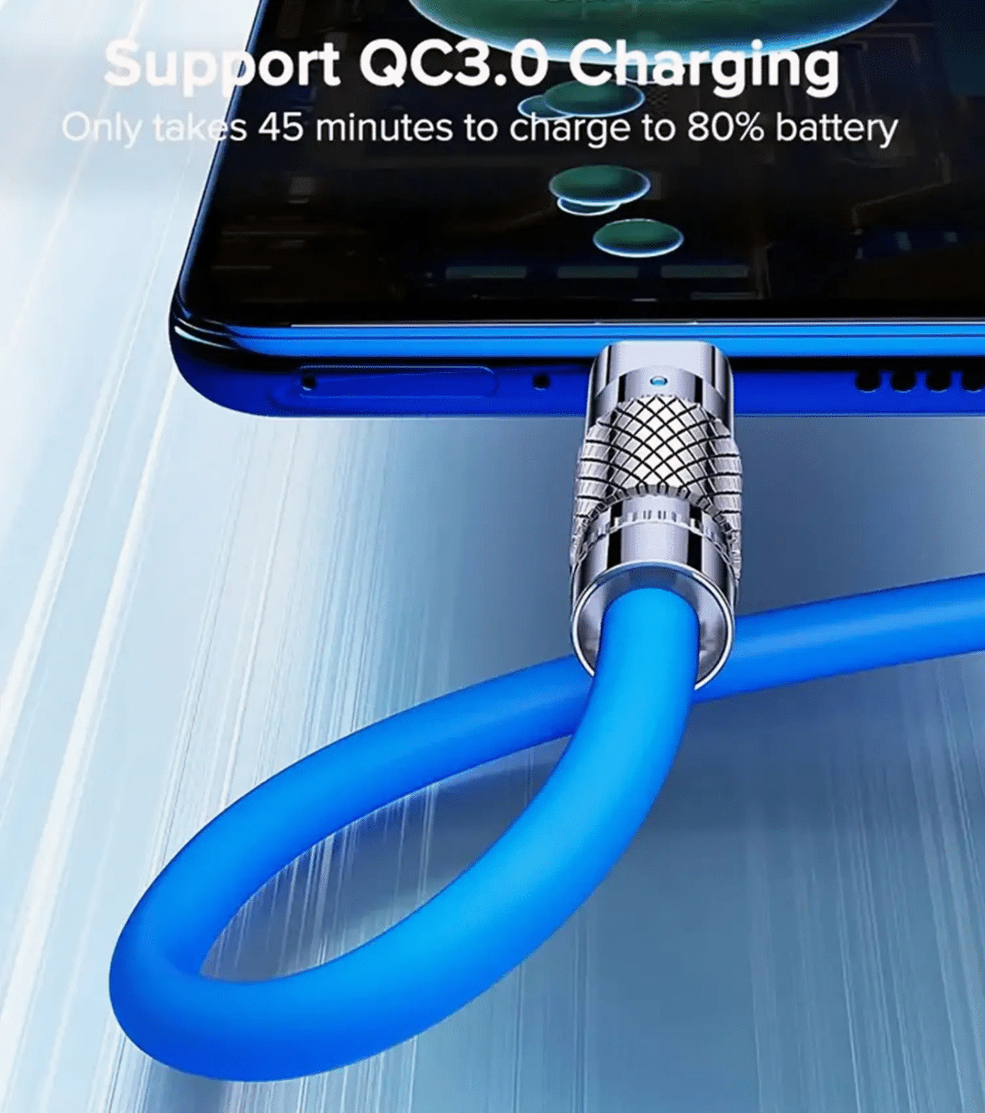     			Heavy Duty Type-C Charging Cable | Fast Charge + Data Transfer | USB-A to Type-C  (Orange)