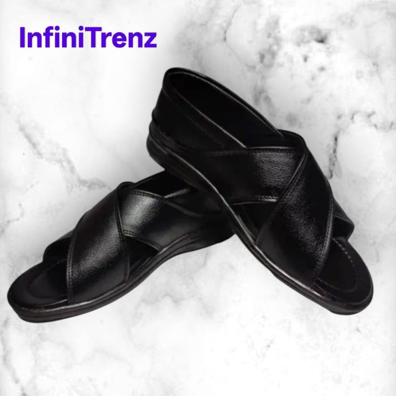     			INFINITRENZ - Black Men's Sandals