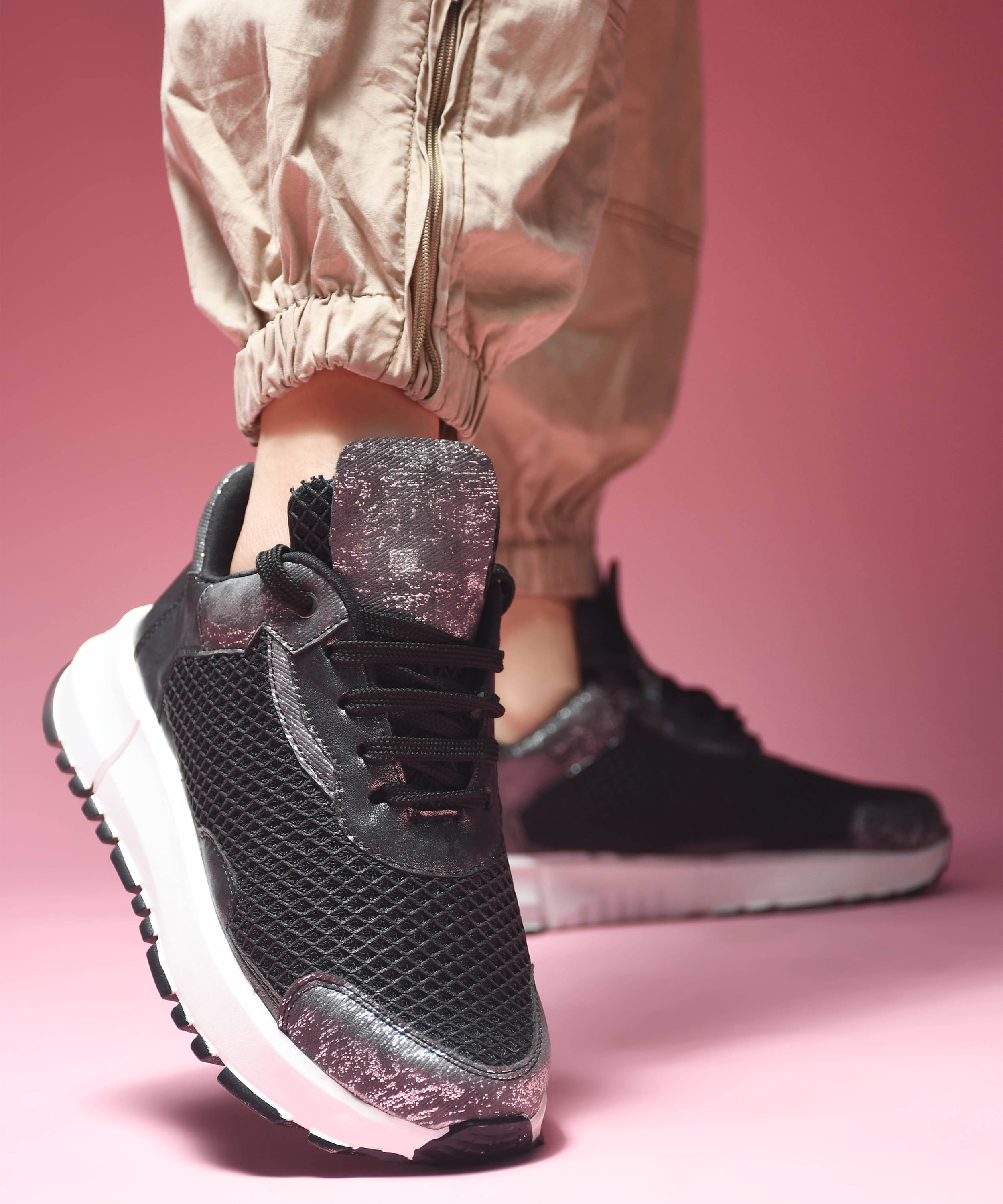     			JM Looks Black Women's Sneakers