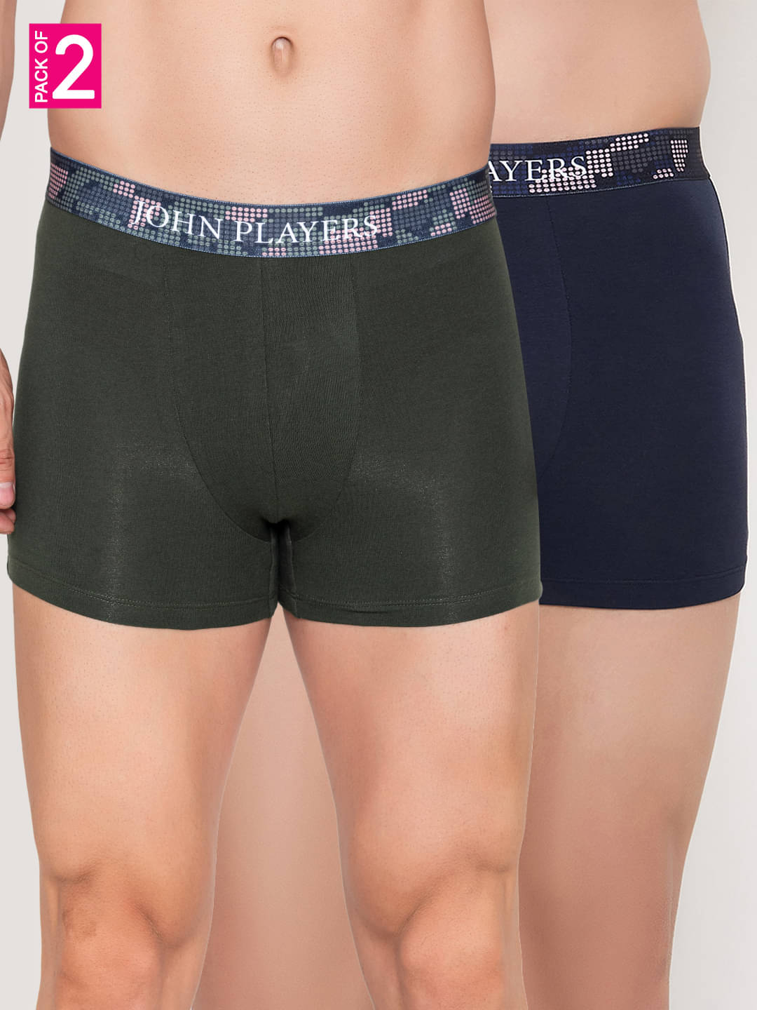     			John Players Pack of 2 Cotton Trunks For Men's ( Multicolor )
