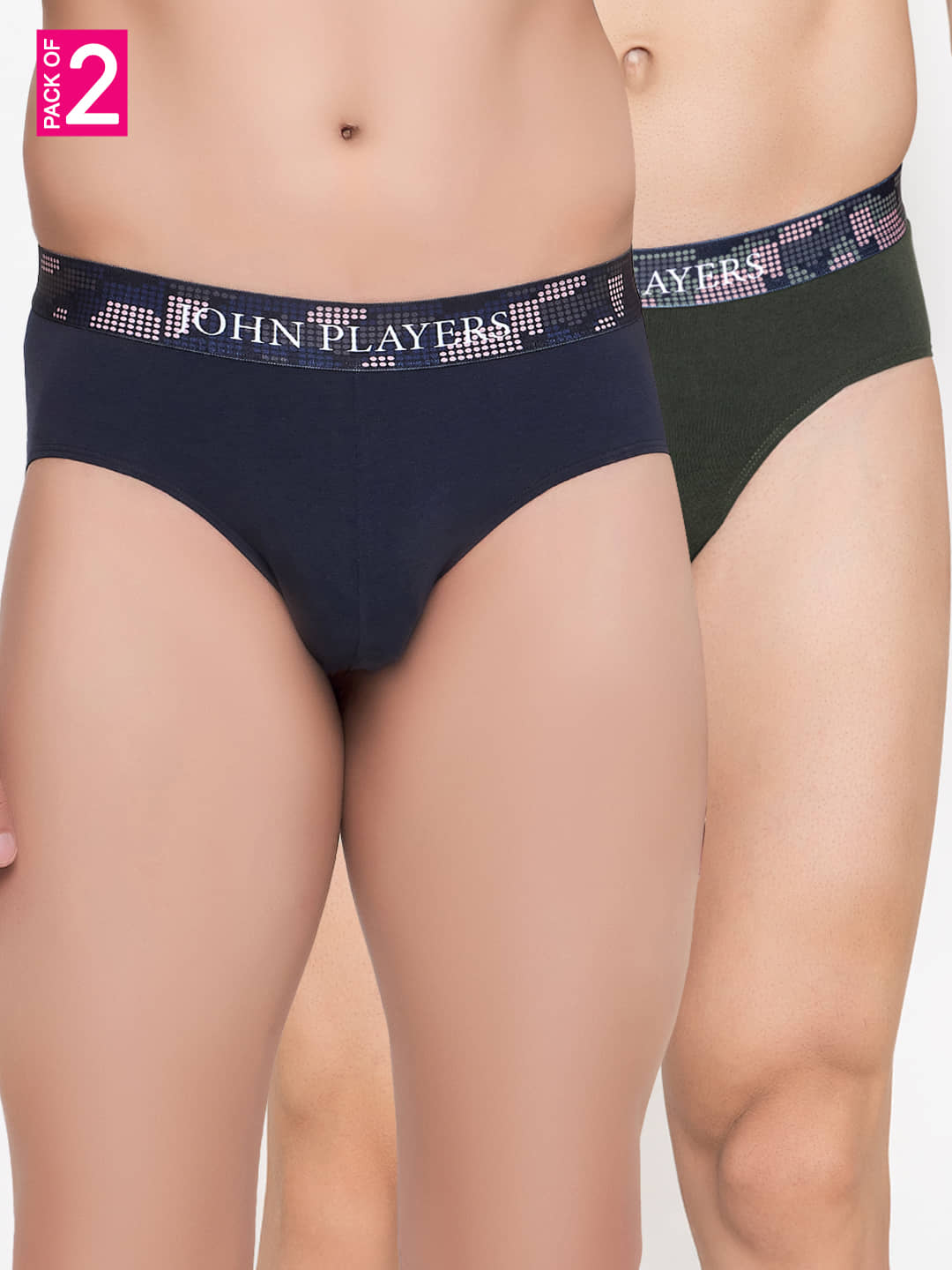 John Players Pack of 2 Cotton Briefs For Men's ( Multicolor )