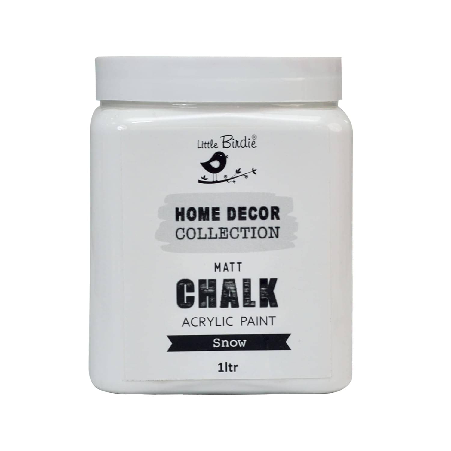     			Little birdieHome Decor Chalk Paint Snow White 1Litre Jar