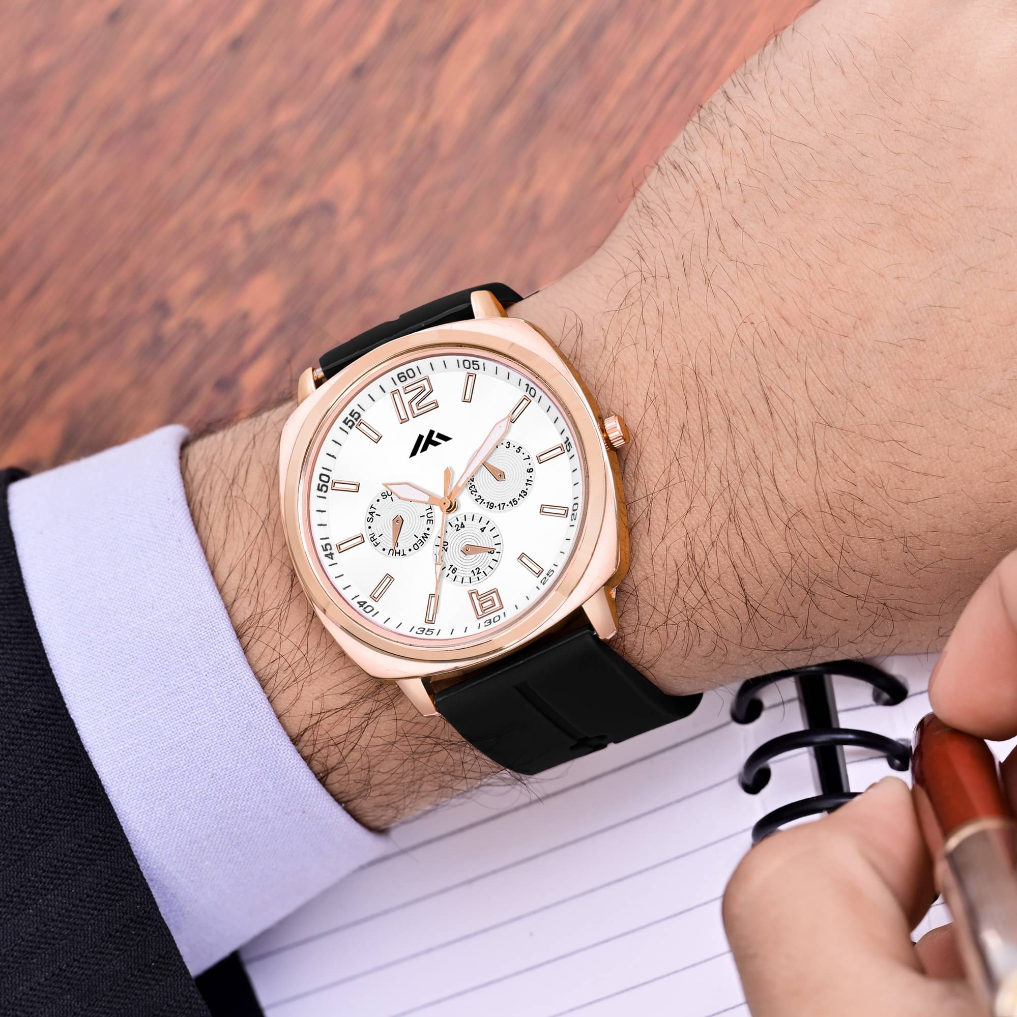     			Newman Black Silicon Analog Men's Watch