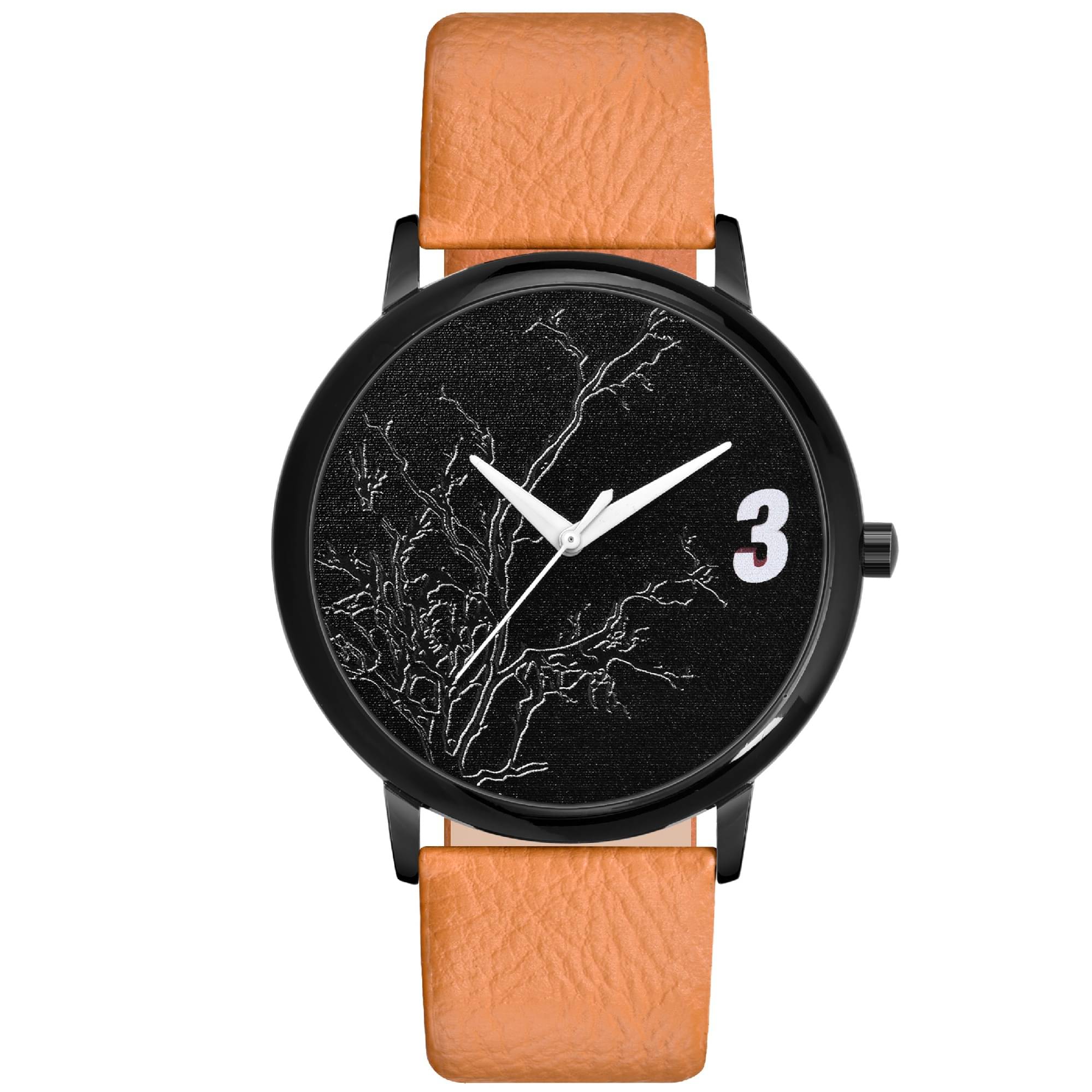     			Newman Brown Leather Analog Men's Watch