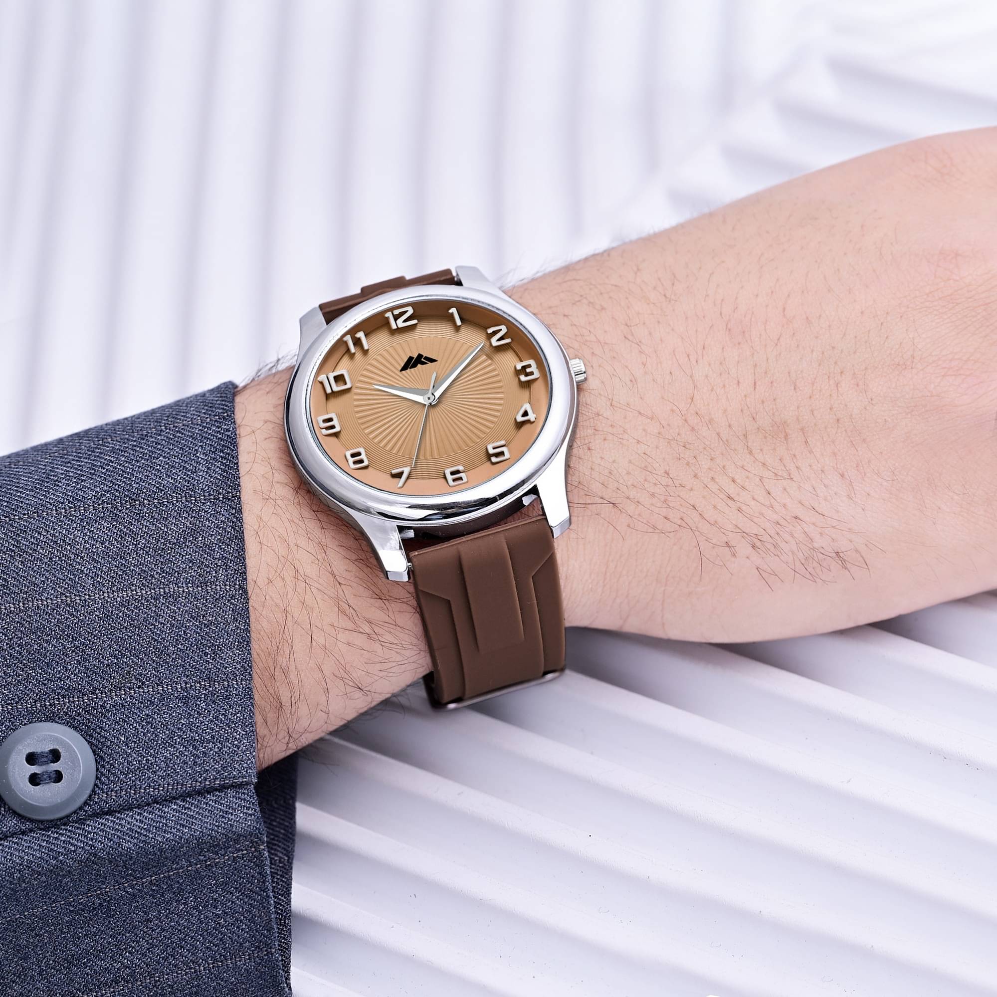     			Newman Brown Silicon Analog Men's Watch