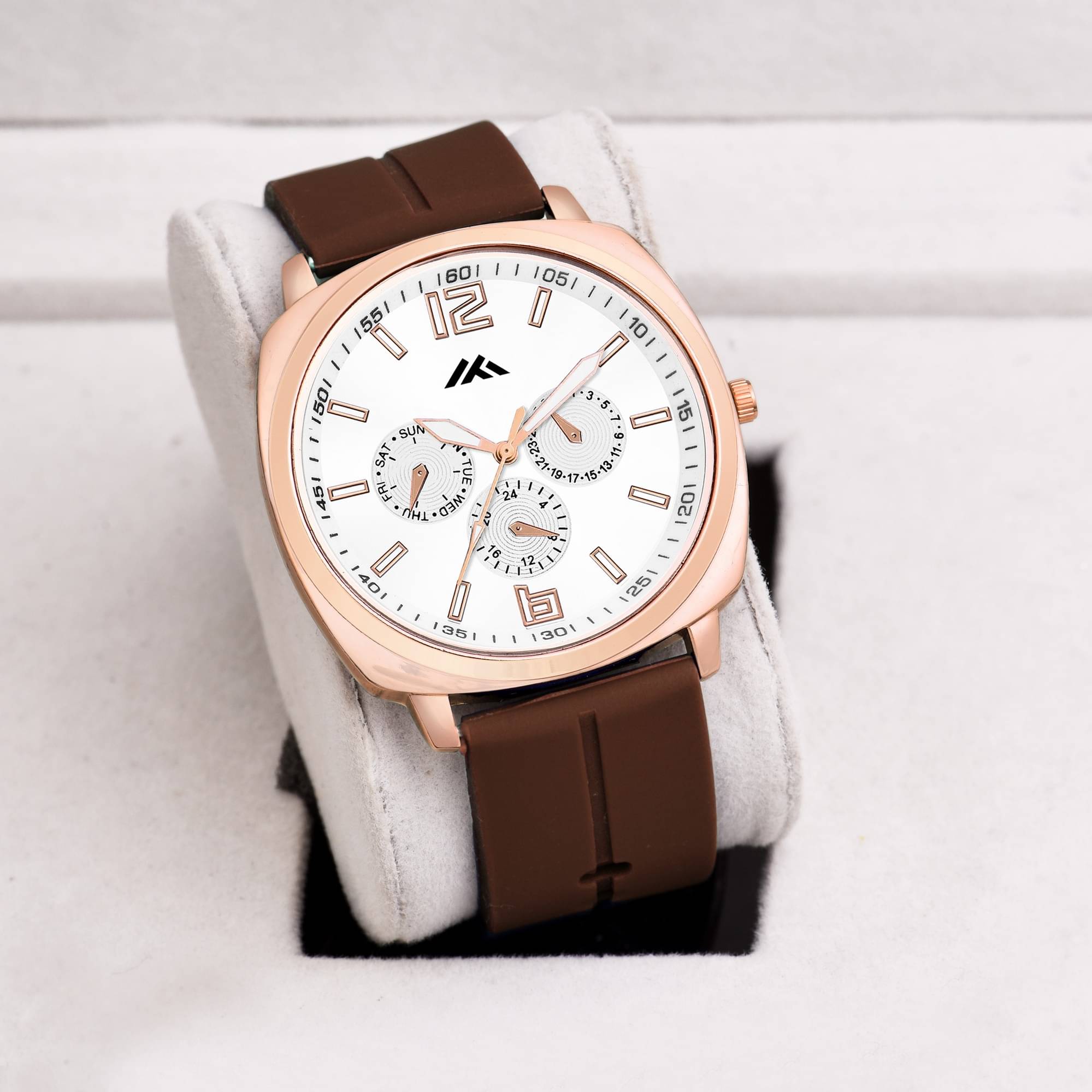     			Newman Brown Silicon Analog Men's Watch
