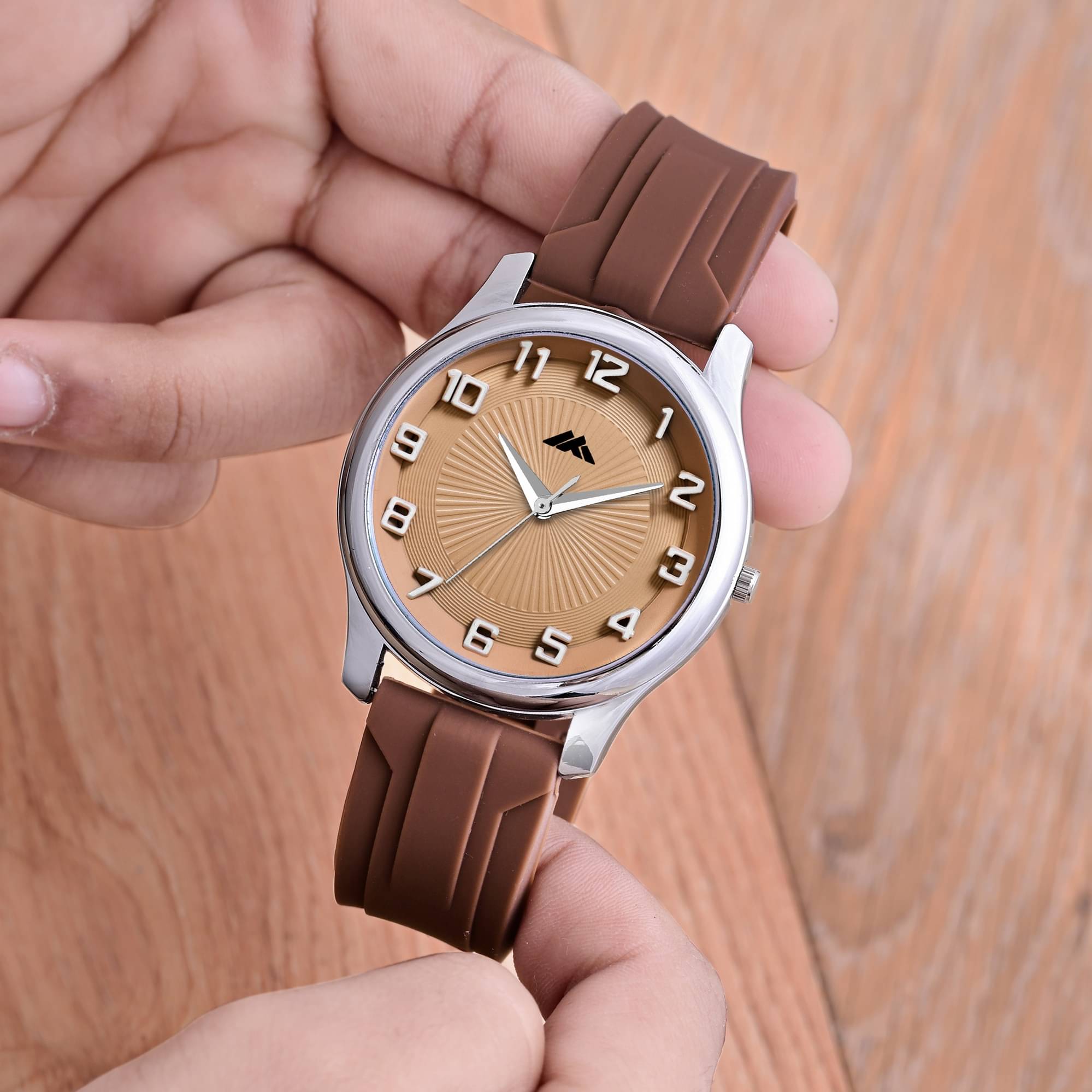     			Newman Brown Silicon Analog Men's Watch