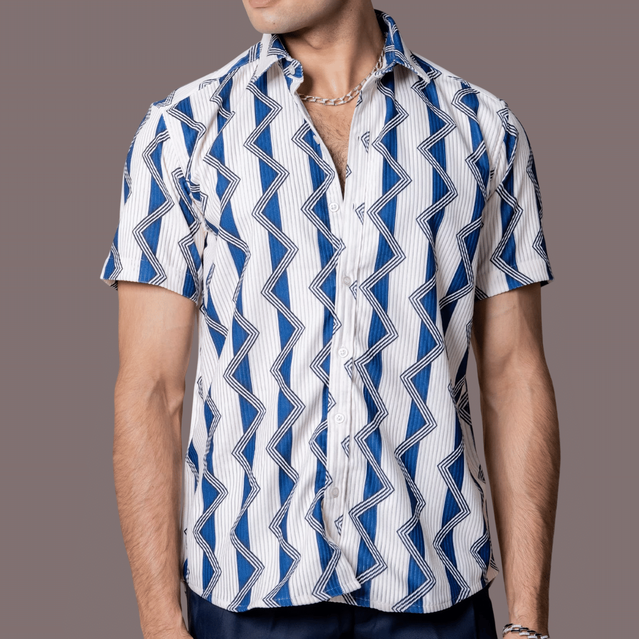 OQUENT Corduroy Regular Fit Self Design Half Sleeves Men's Casual Shirt - Multicolor 1 ( Pack of 1 ) OQUENT Corduroy Regular Fit Self Design Half Sleeves Men's Casual Shirt - Multicolor 1 ( Pack of 1 )