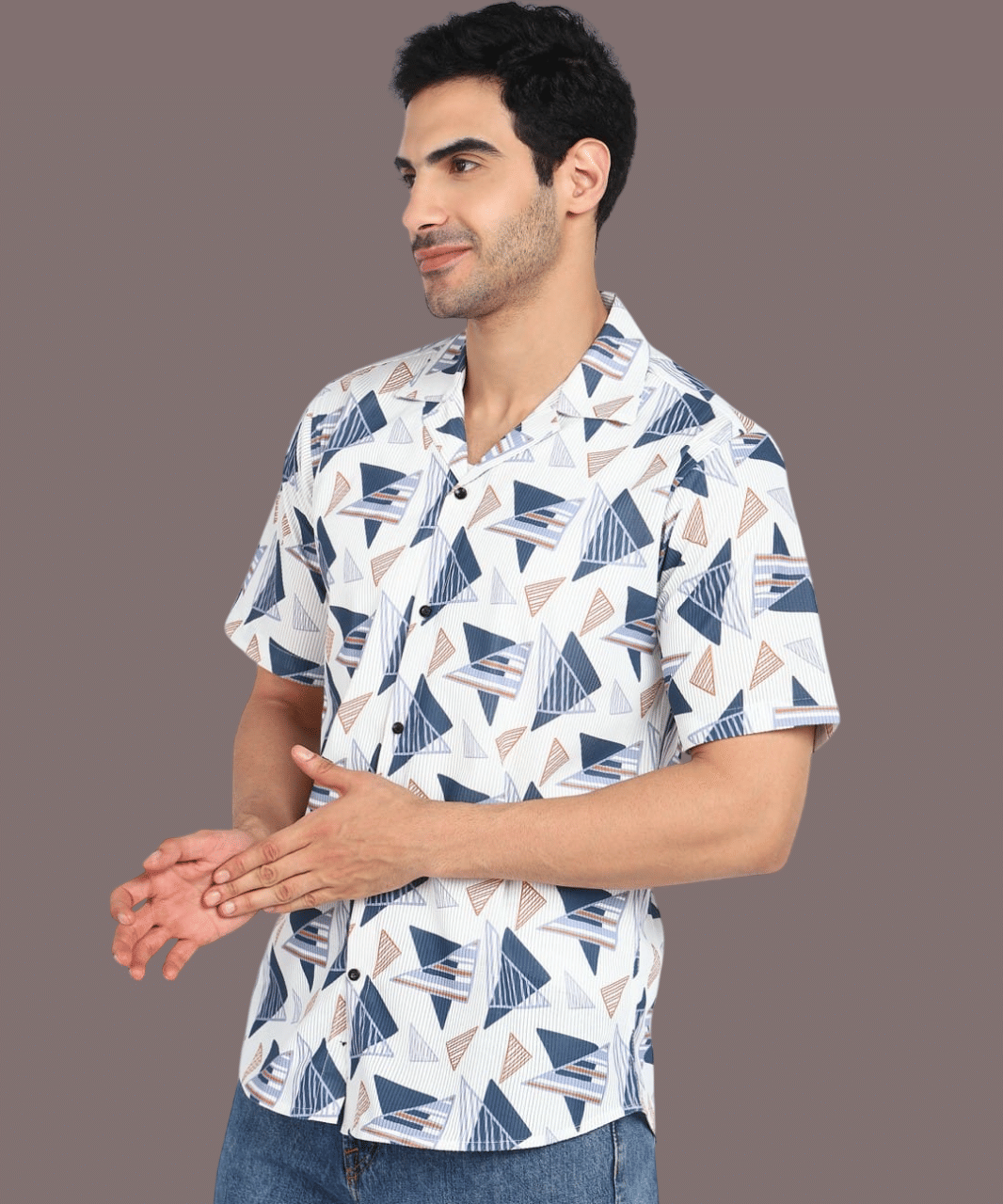 OQUENT Corduroy Regular Fit Self Design Half Sleeves Men's Casual Shirt - Multicolor ( Pack of 1 ) OQUENT Corduroy Regular Fit Self Design Half Sleeves Men's Casual Shirt - Multicolor ( Pack of 1 )