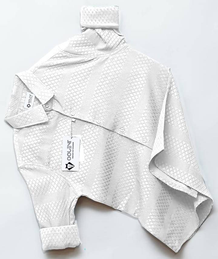     			OQUENT Poly Cotton Regular Fit Solids Full Sleeves Men's Casual Shirt - White ( Pack of 1 )