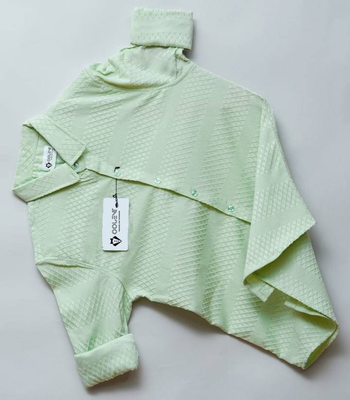     			OQUENT Poly Cotton Regular Fit Solids Full Sleeves Men's Casual Shirt - Mint Green ( Pack of 1 )
