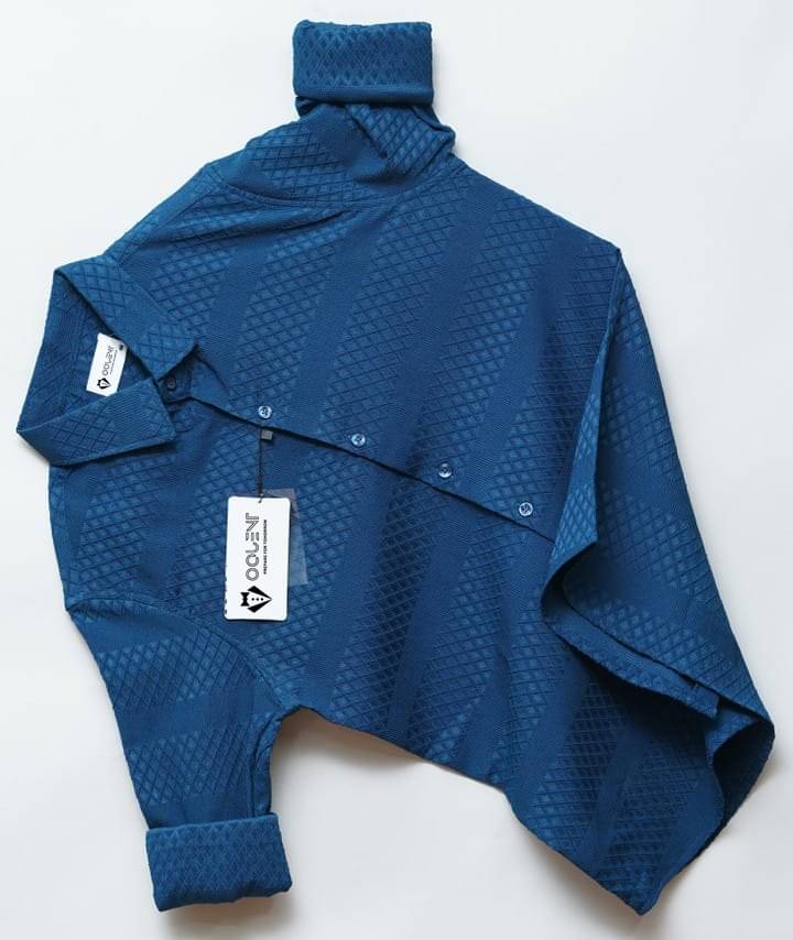 OQUENT Poly Cotton Regular Fit Solids Full Sleeves Men's Casual Shirt - Blue ( Pack of 1 ) OQUENT Poly Cotton Regular Fit Solids Full Sleeves Men's Casual Shirt - Blue ( Pack of 1 )