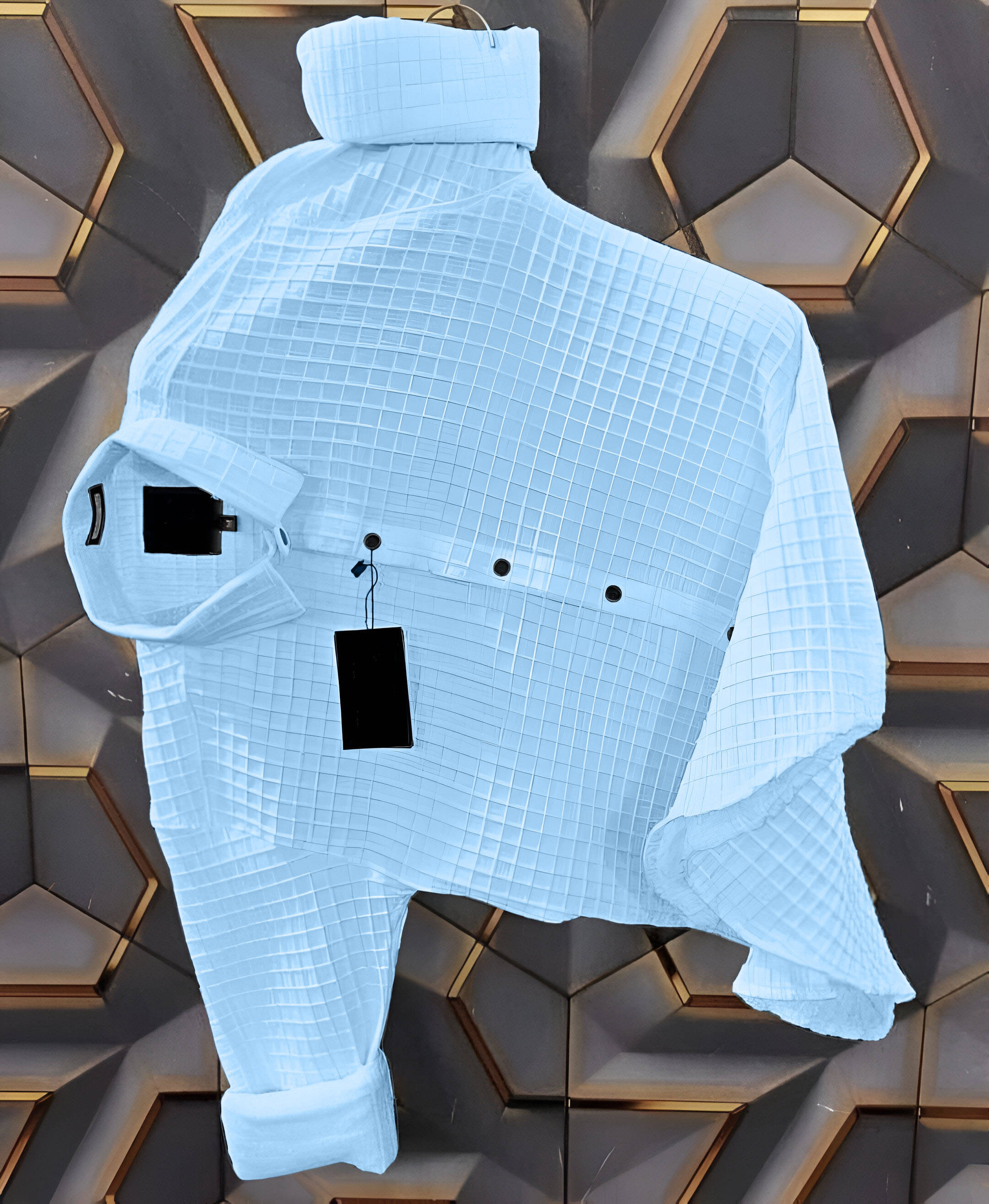 OQUENT Poly Cotton Regular Fit Self Design Full Sleeves Men's Casual Shirt - Aqua Blue ( Pack of 1 ) OQUENT Poly Cotton Regular Fit Self Design Full Sleeves Men's Casual Shirt - Aqua Blue ( Pack of 1 )