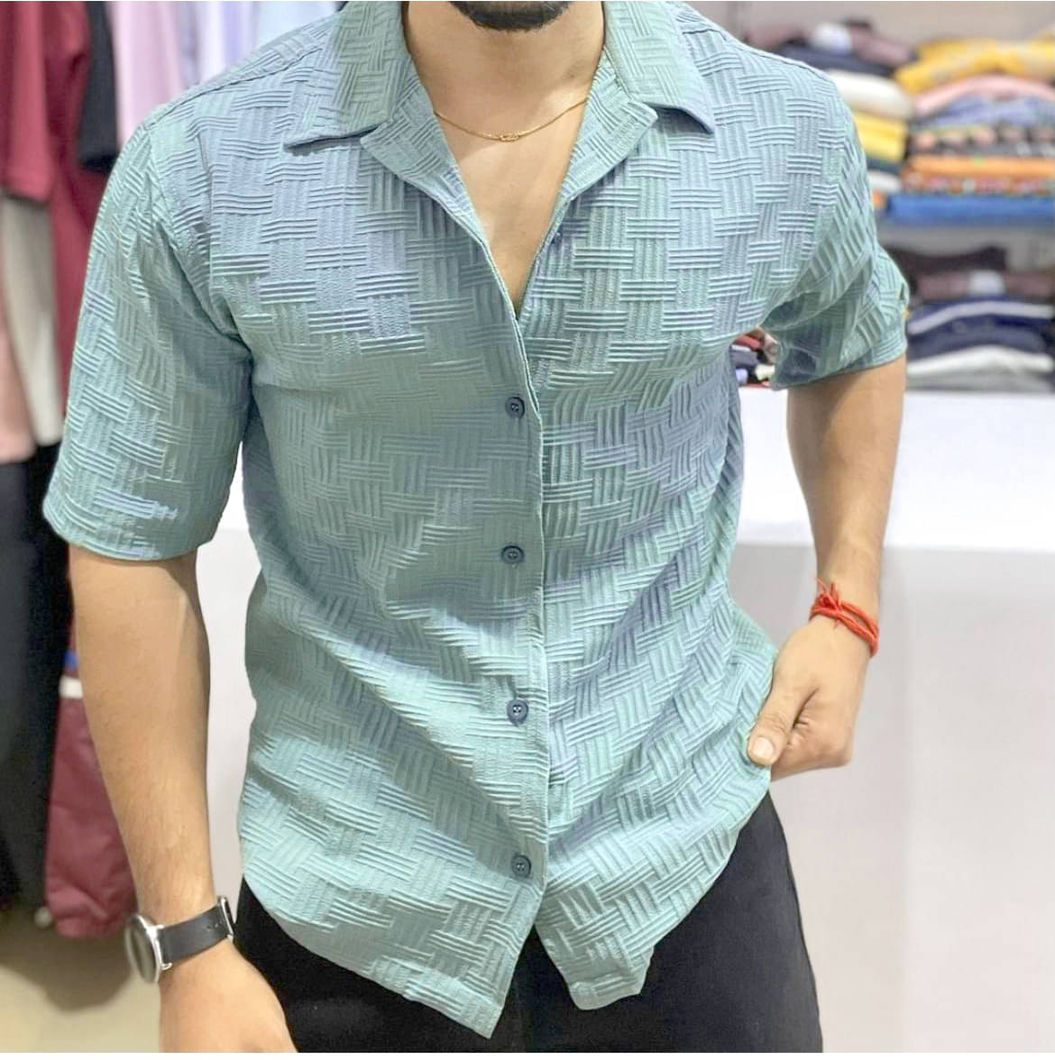 OQUENT Poly Cotton Regular Fit Solids Half Sleeves Men's Casual Shirt - Multicolor 3 ( Pack of 1 ) OQUENT Poly Cotton Regular Fit Solids Half Sleeves Men's Casual Shirt - Multicolor 3 ( Pack of 1 )