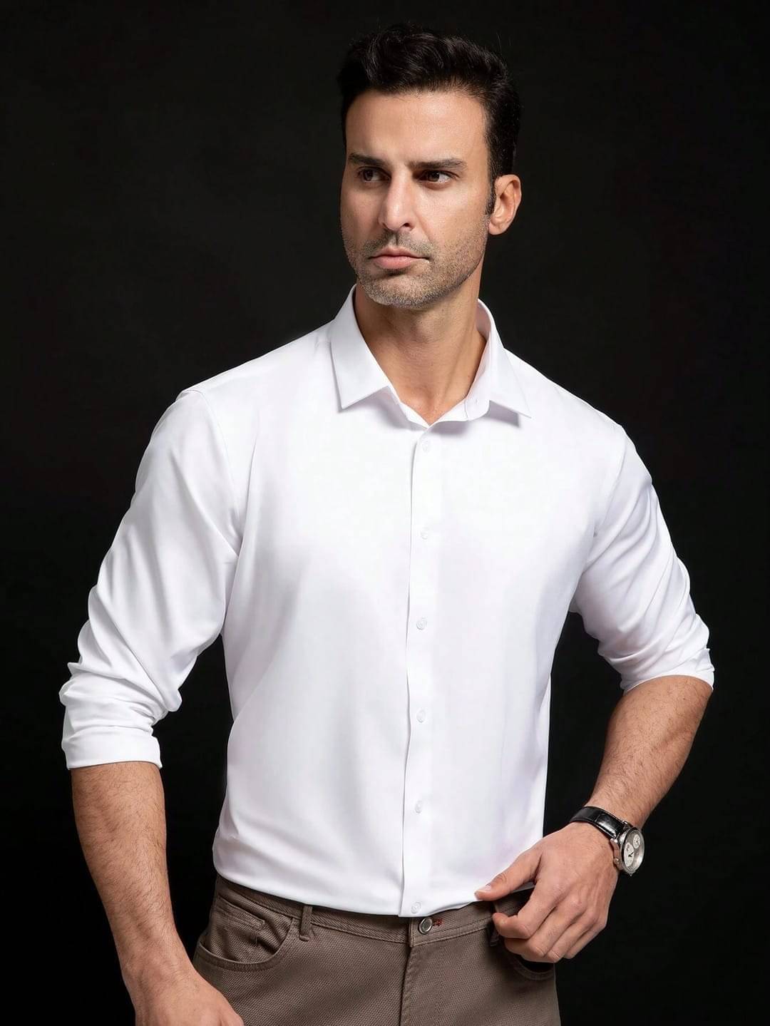 OQUENT Satin Regular Fit Solids Full Sleeves Men's Casual Shirt - White ( Pack of 1 )     			OQUENT Satin Regular Fit Solids Full Sleeves Men's Casual Shirt - White ( Pack of 1 )