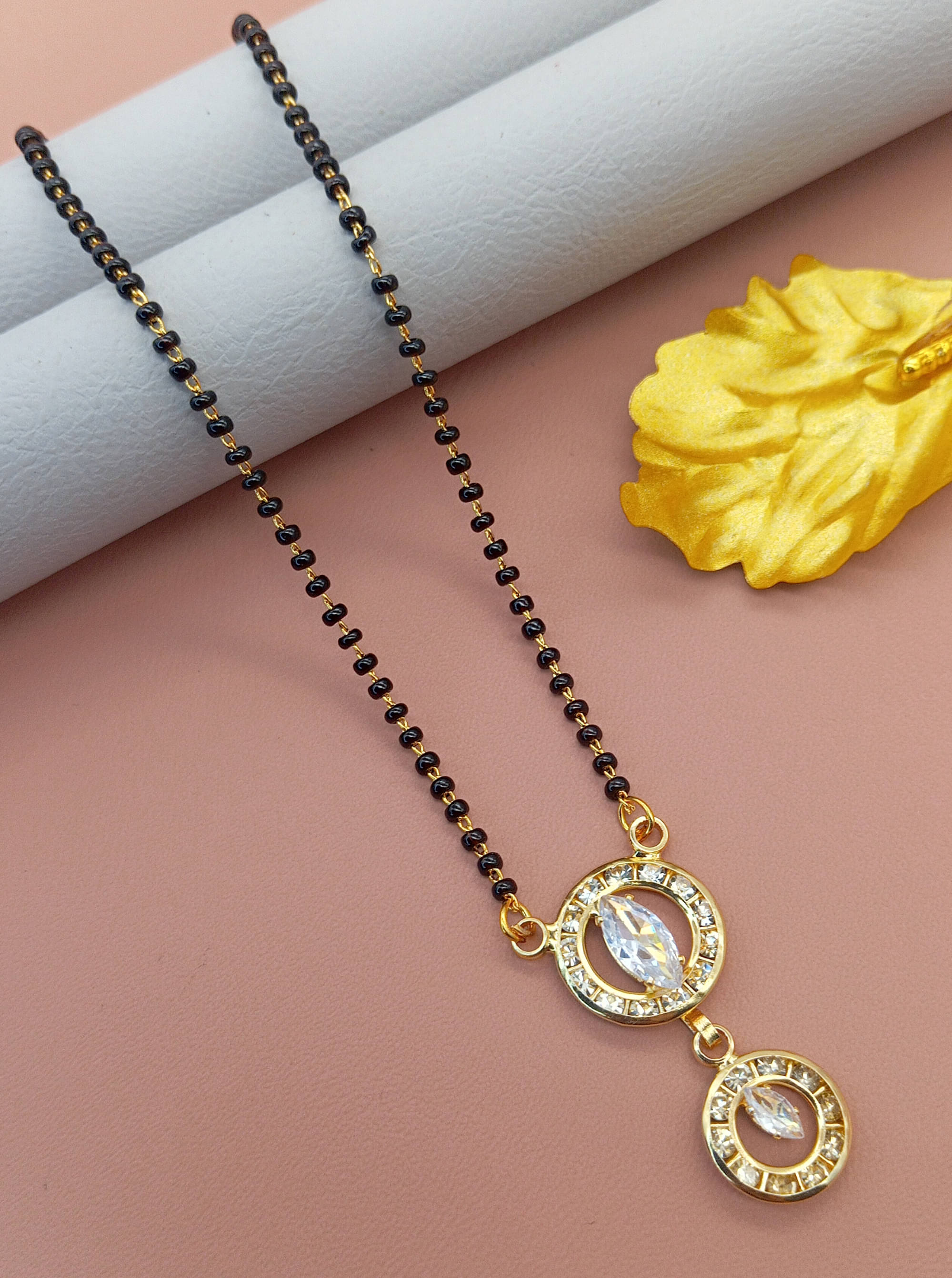 SHANKH-KRIVA Golden Mangalsutra ( Pack of 1 ) SHANKH-KRIVA Golden Mangalsutra ( Pack of 1 )