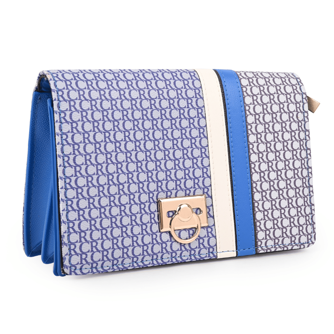     			Sageware Sling Bag Faux Leather Set of 1 ( Blue )