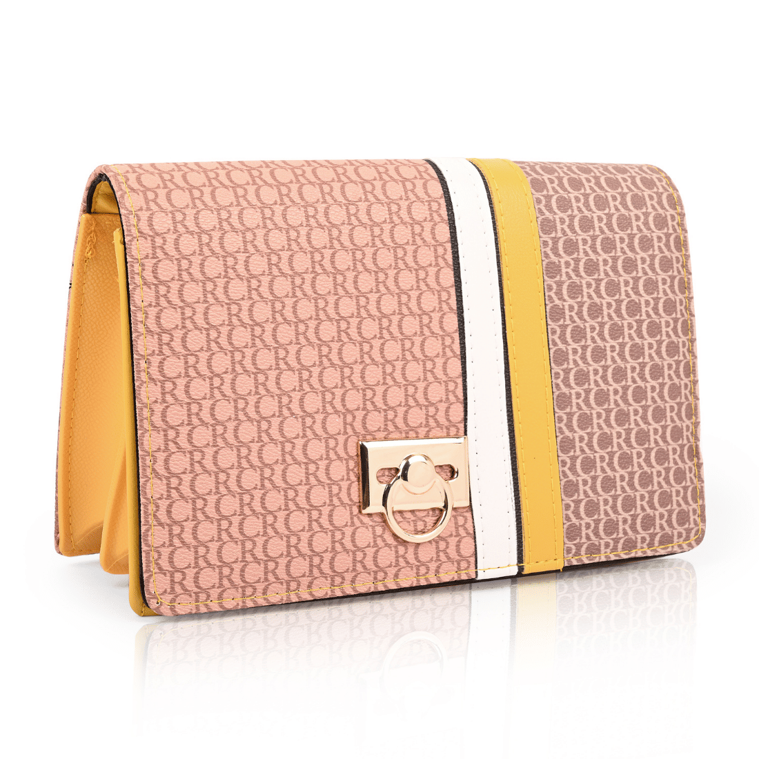     			Sageware Sling Bag Faux Leather Set of 1 ( Yellow )