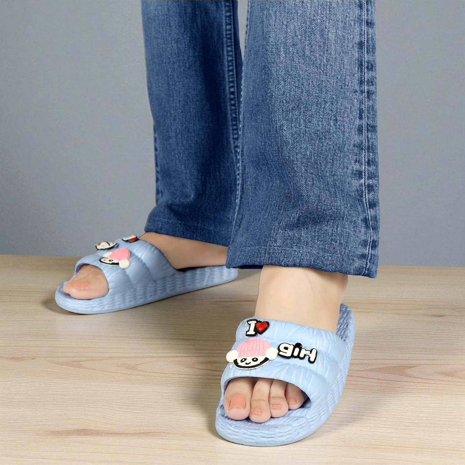     			Trotus Blue Women's Slide Flip Flop