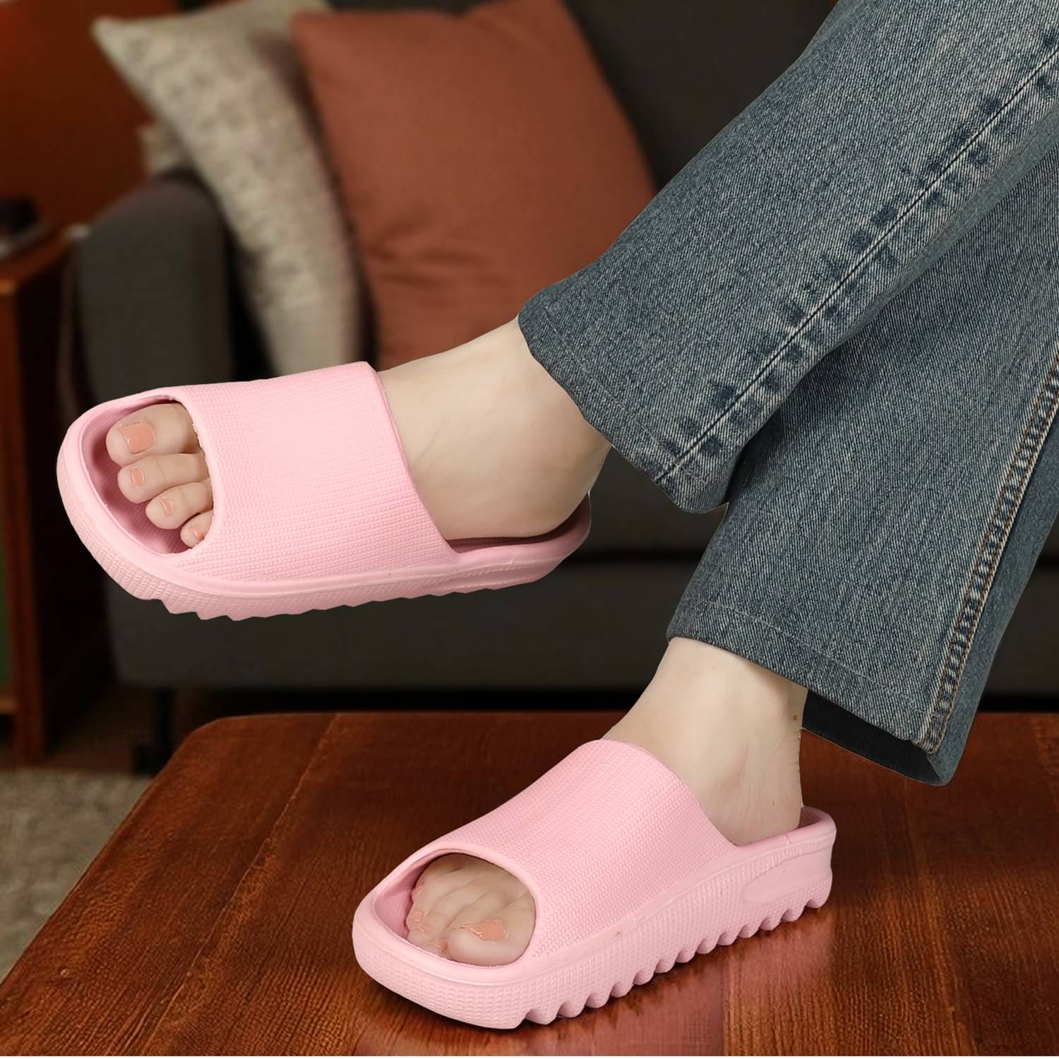     			Trotus Pink Women's Slide Flip Flop