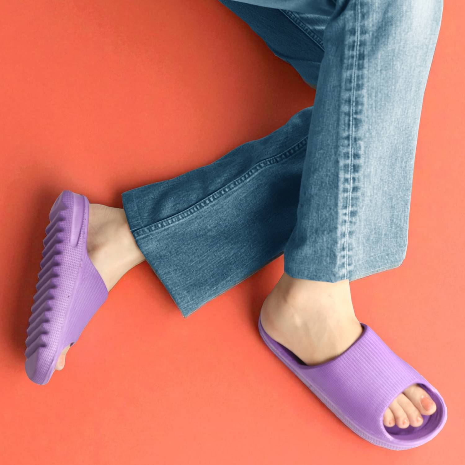     			Trotus Purple Women's Slide Flip Flop