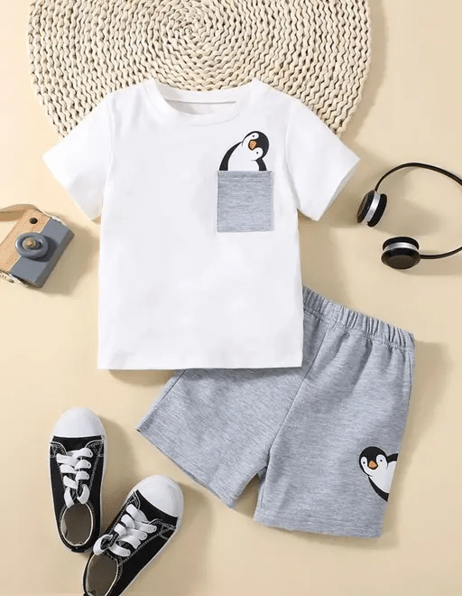 WESEVEN Pack of 1 Unisex Cotton Blend T-Shirt & Shorts Set ( White ) WESEVEN Pack of 1 Unisex Cotton Blend T-Shirt & Shorts Set ( White )