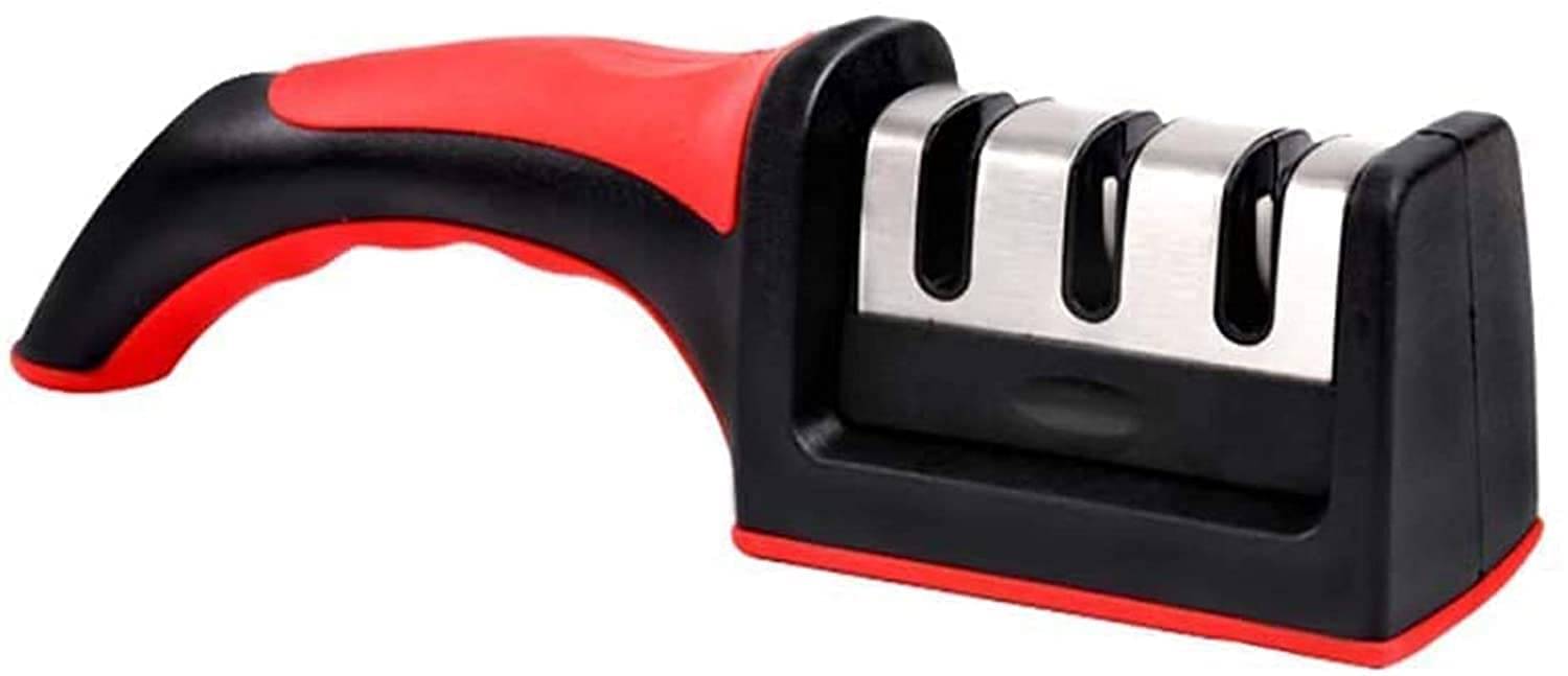WHIMSICAL WONDERS Manual 3 Stage Knife Sharpener for Kitchen, Knife Sharpener Rod, Knives Sharpening Tool for Steel Knives (1 Unit) WHIMSICAL WONDERS Manual 3 Stage Knife Sharpener for Kitchen, Knife Sharpener Rod, Knives Sharpening Tool for Steel Knives (1 Unit)