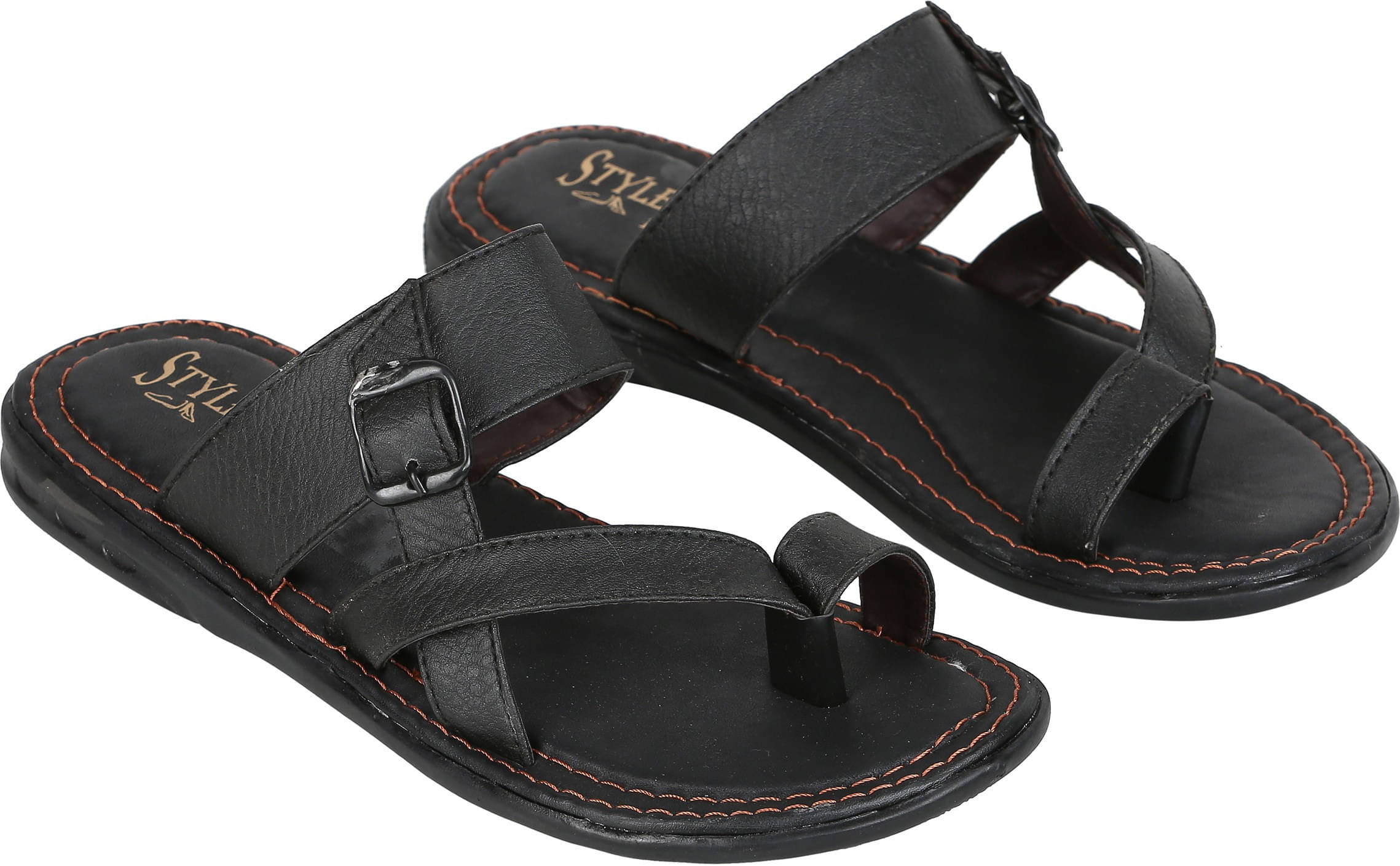     			Z Black Men's Leather Slipper