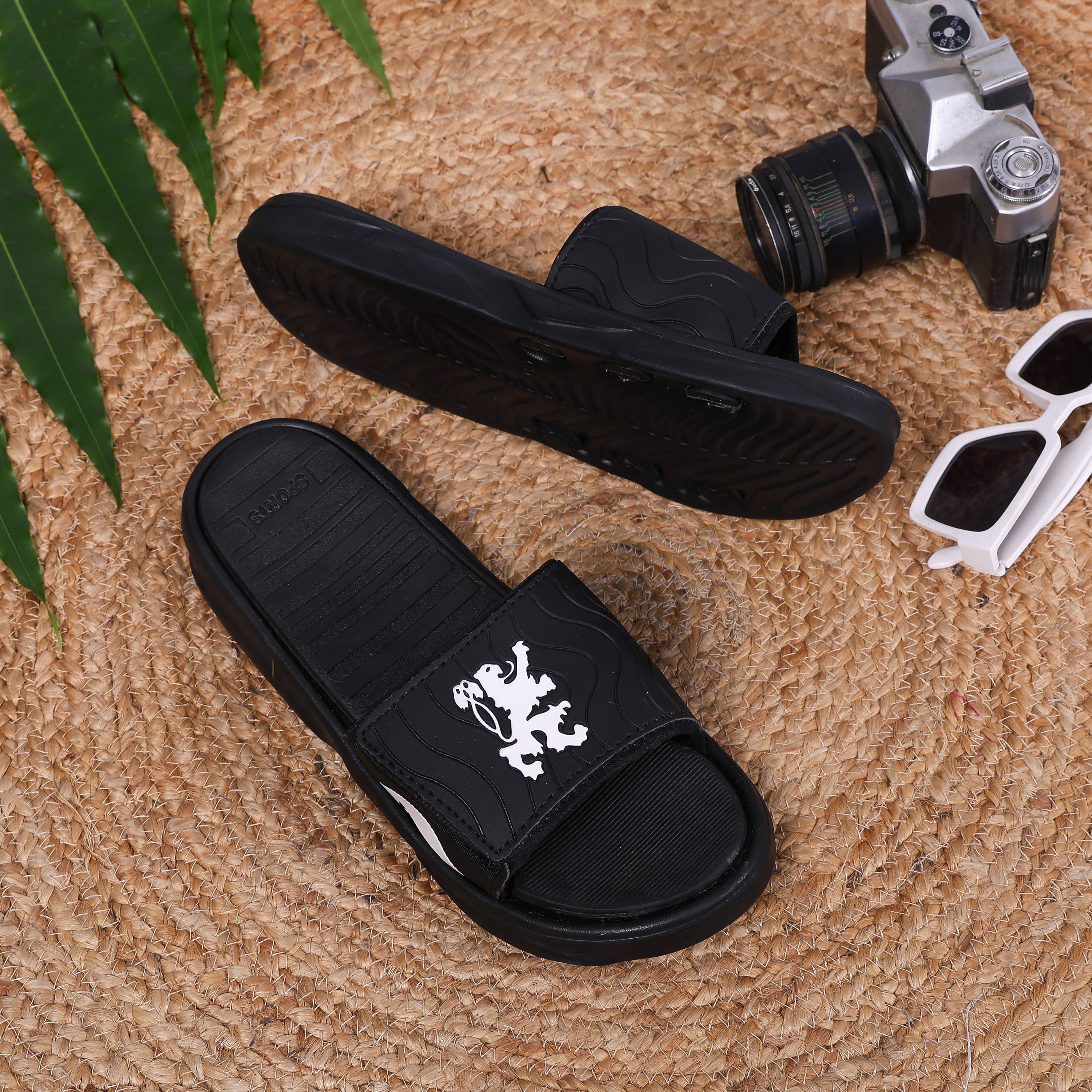     			Z Black Men's Slide Flip Flop