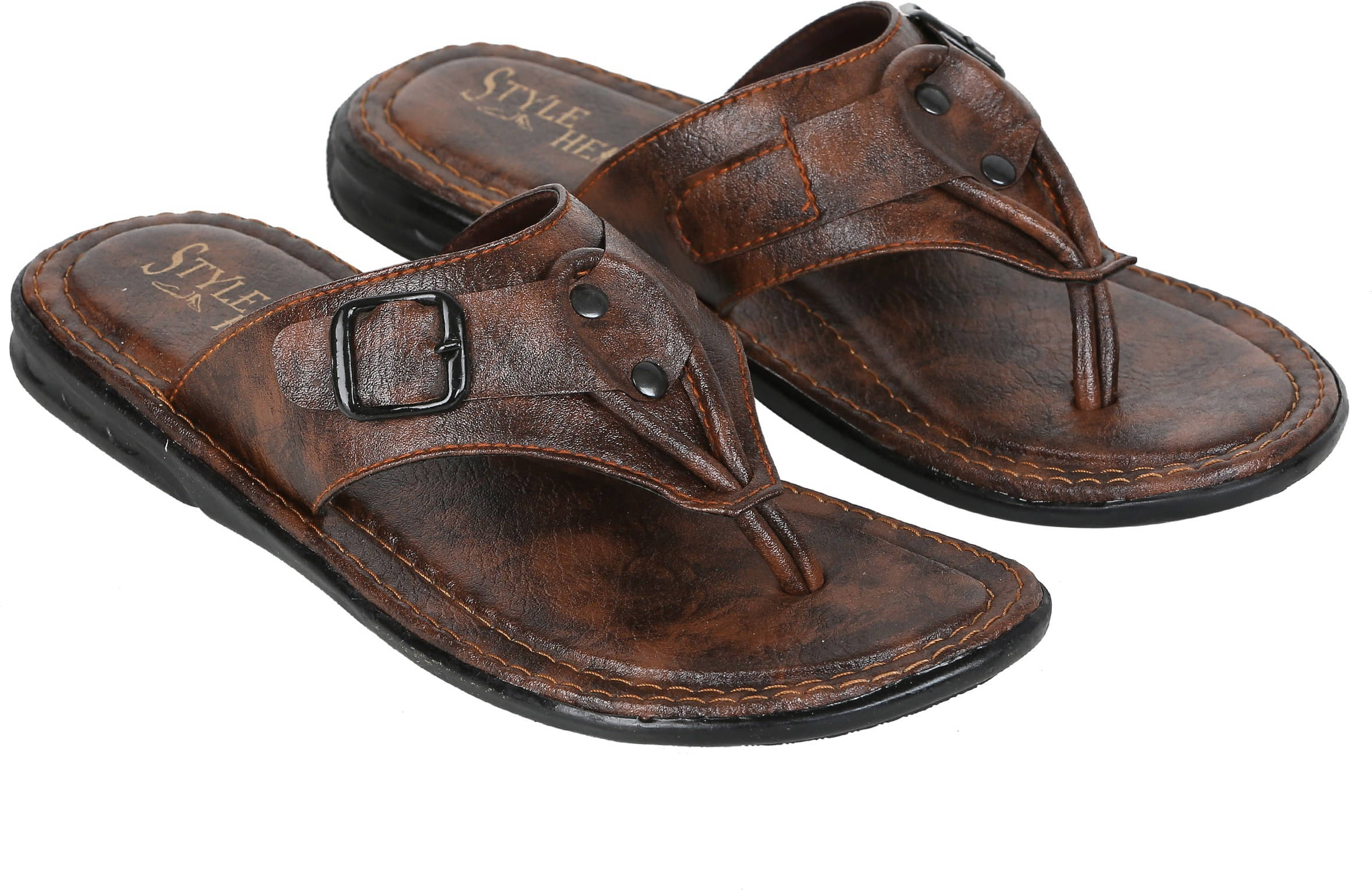     			Z Brown Men's Slide Flip Flop