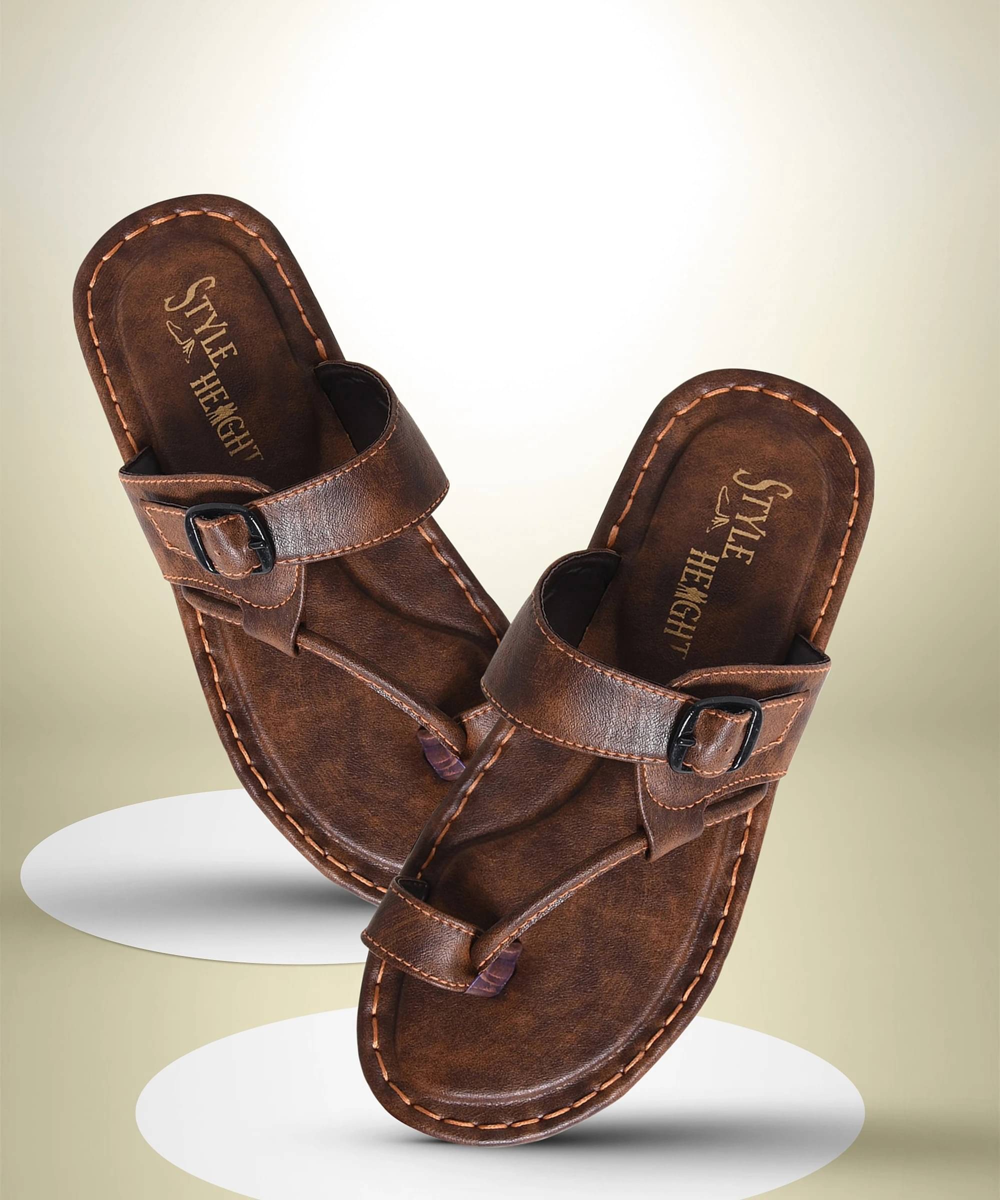     			Z Brown Men's Slide Flip Flop