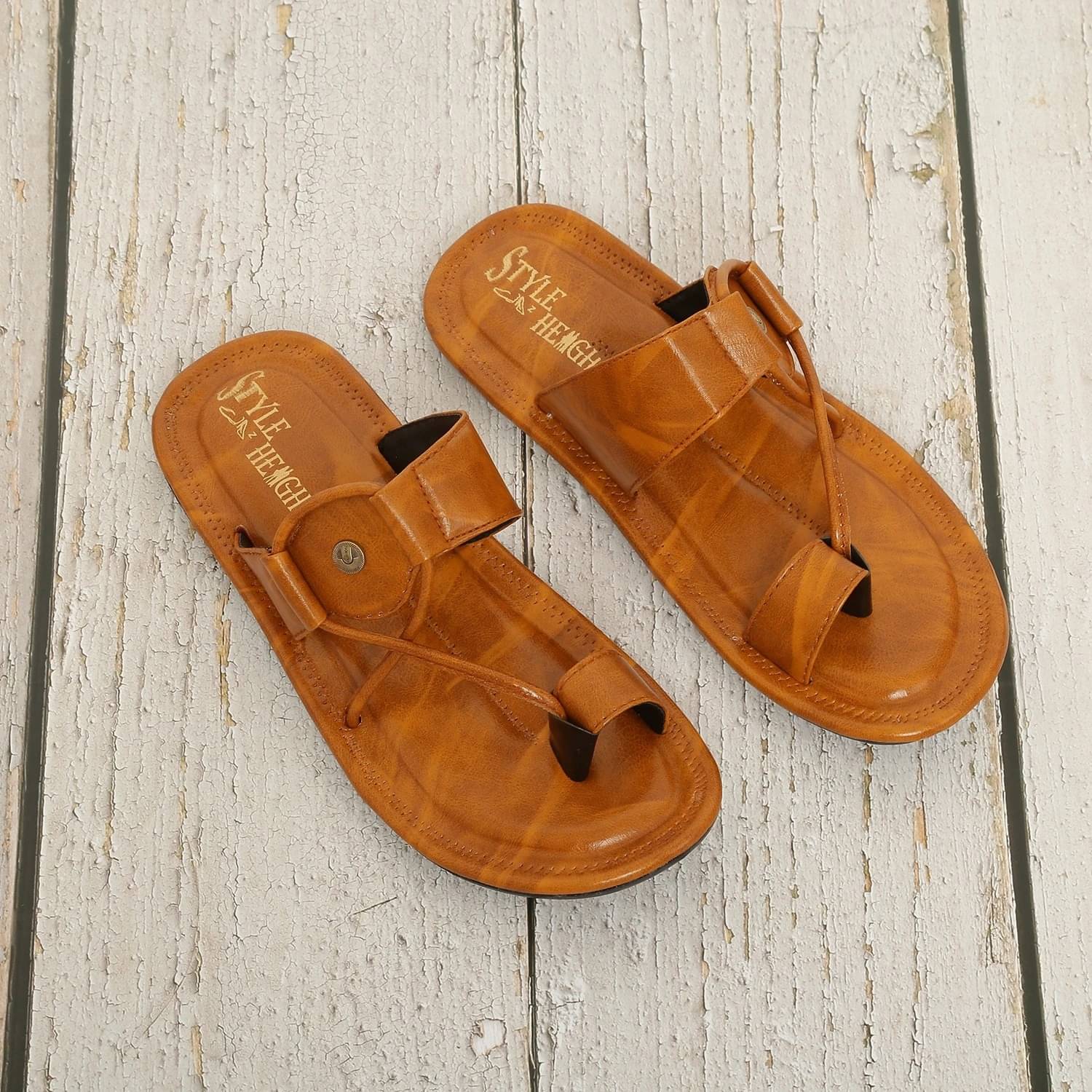     			Z Tan Men's Slide Flip Flop