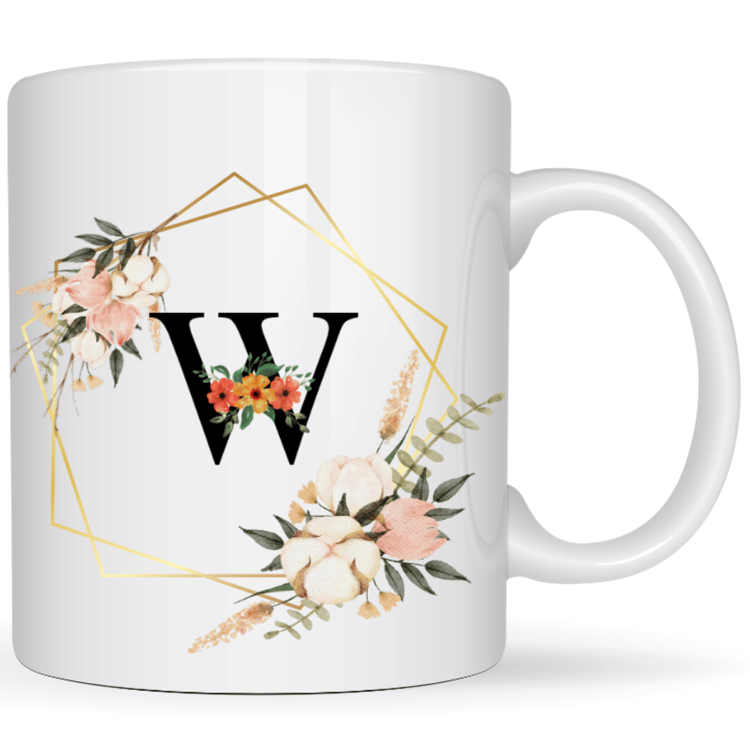     			maddock corp Printed W Floral Ceramic Coffee Mug 350 mL ( Pack of 1 )