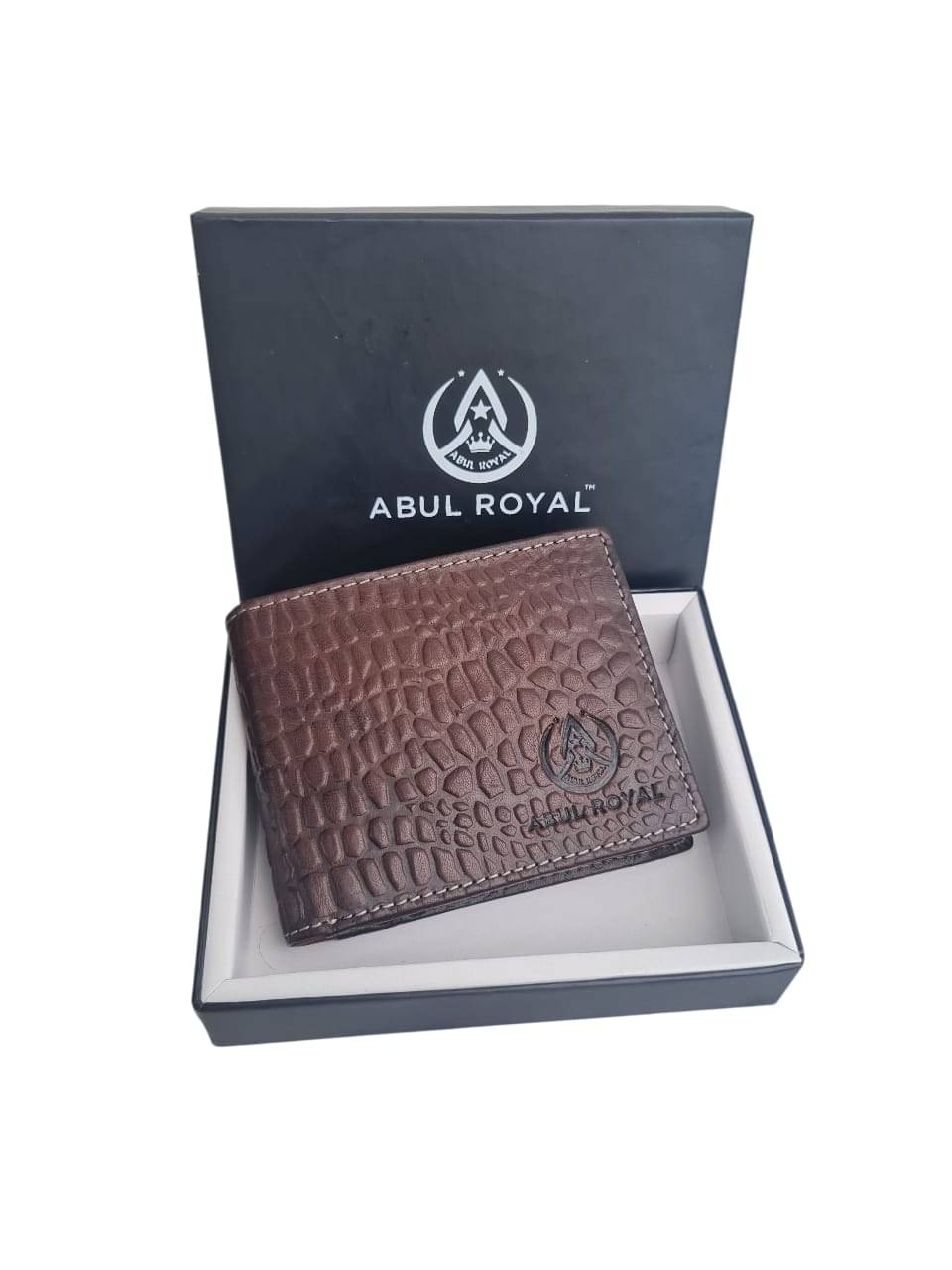     			ABUL ROYAL Leather Printed Men's Two Fold Wallet With 9 Slots For Card ( Brown , Pack of 1 )