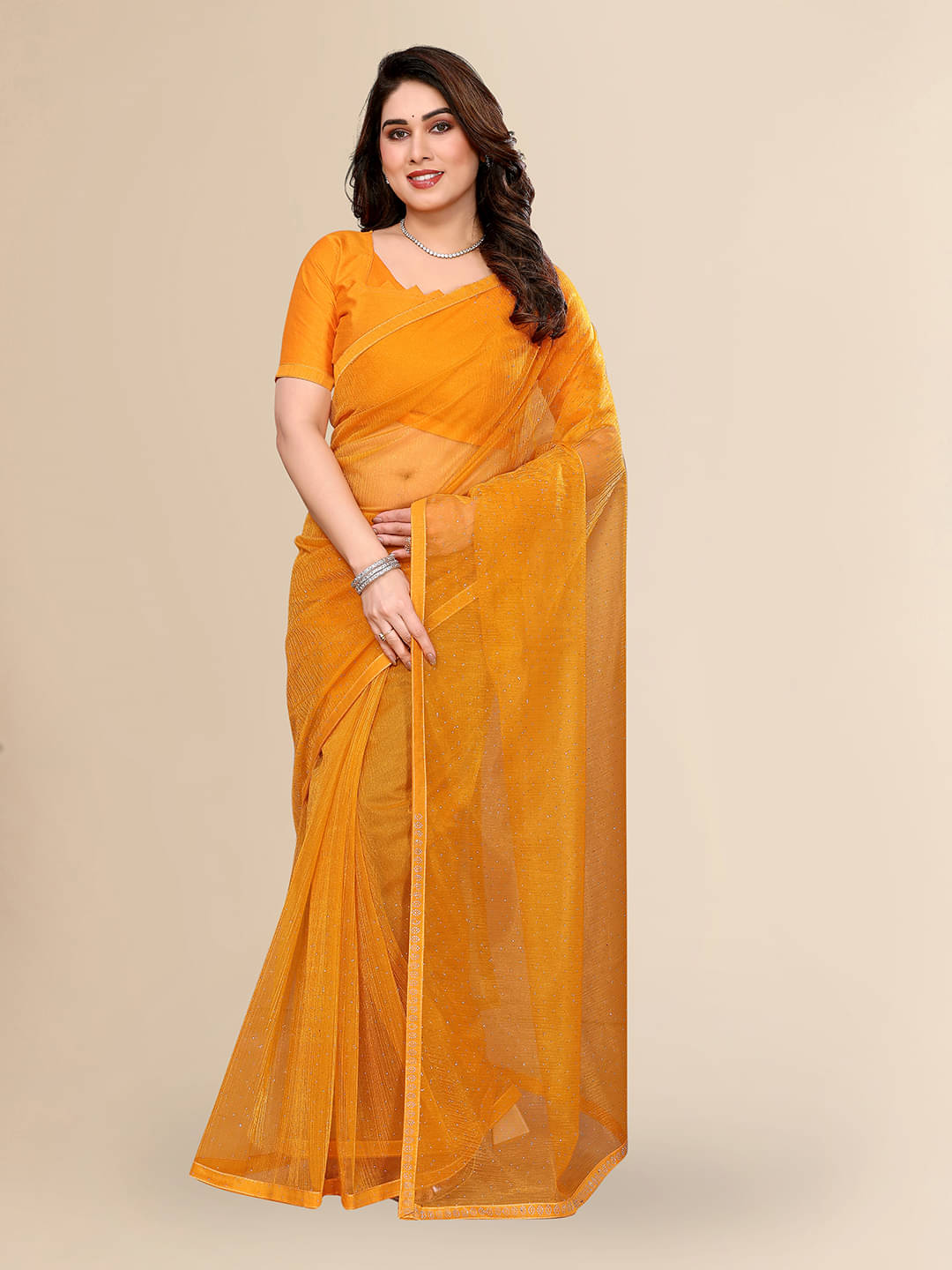 ANAND SAREES Net Solid Ilkal Saree With Unstitched Blouse Piece ( Red ) ANAND SAREES Net Solid Ilkal Saree With Unstitched Blouse Piece ( Red )
