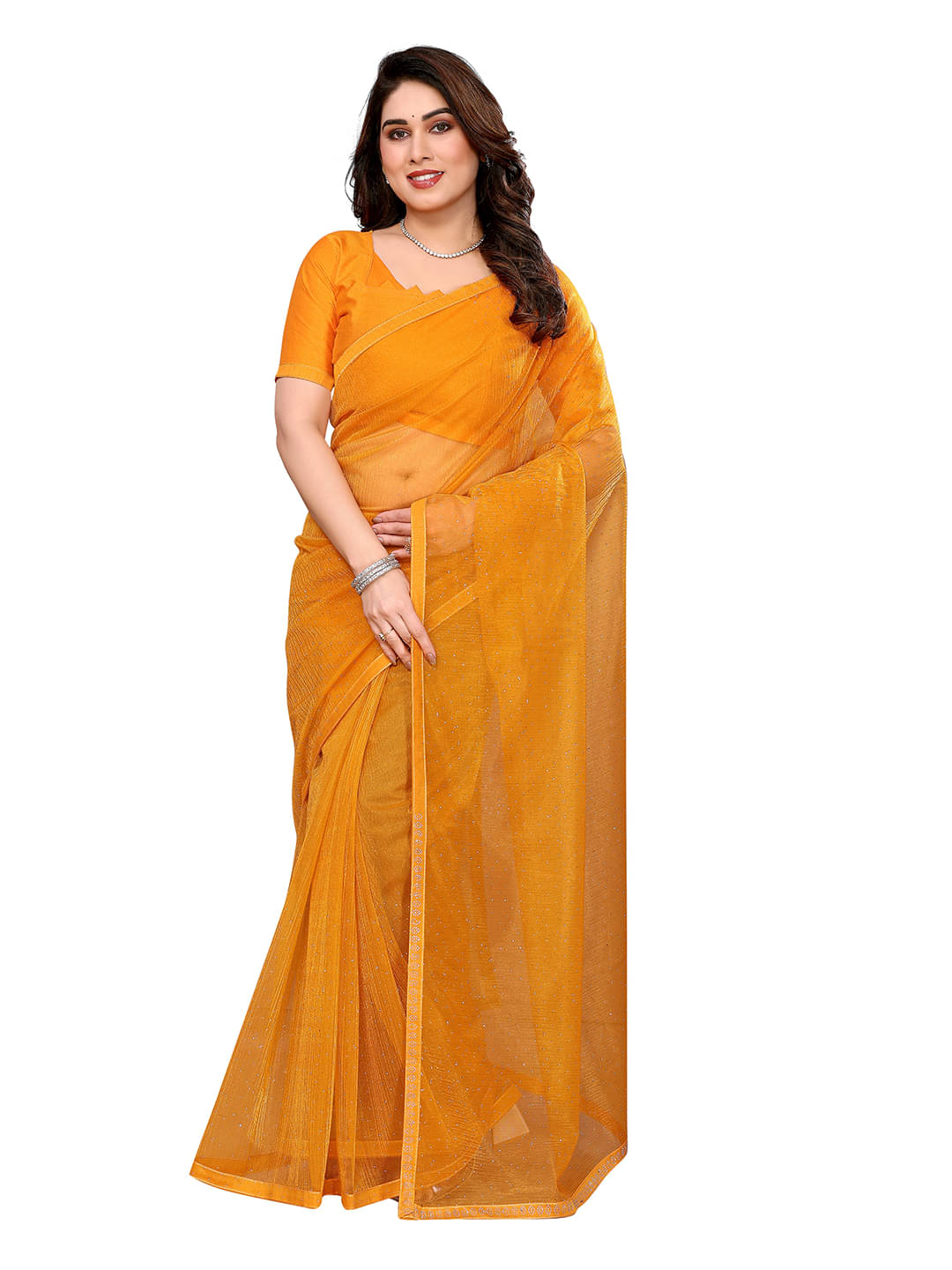 ANAND SAREES Net Solid Ilkal Saree With Unstitched Blouse Piece ( Red ) ANAND SAREES Net Solid Ilkal Saree With Unstitched Blouse Piece ( Red )