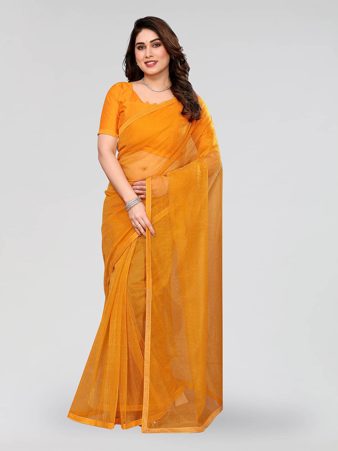 ANAND SAREES Net Solid Ilkal Saree With Unstitched Blouse Piece ( Red ) ANAND SAREES Net Solid Ilkal Saree With Unstitched Blouse Piece ( Red )