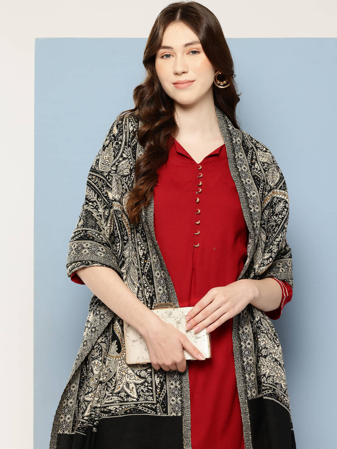 Aarika Black Self Design Shawl - ( Pack of 1 ) Aarika Black Self Design Shawl - ( Pack of 1 )
