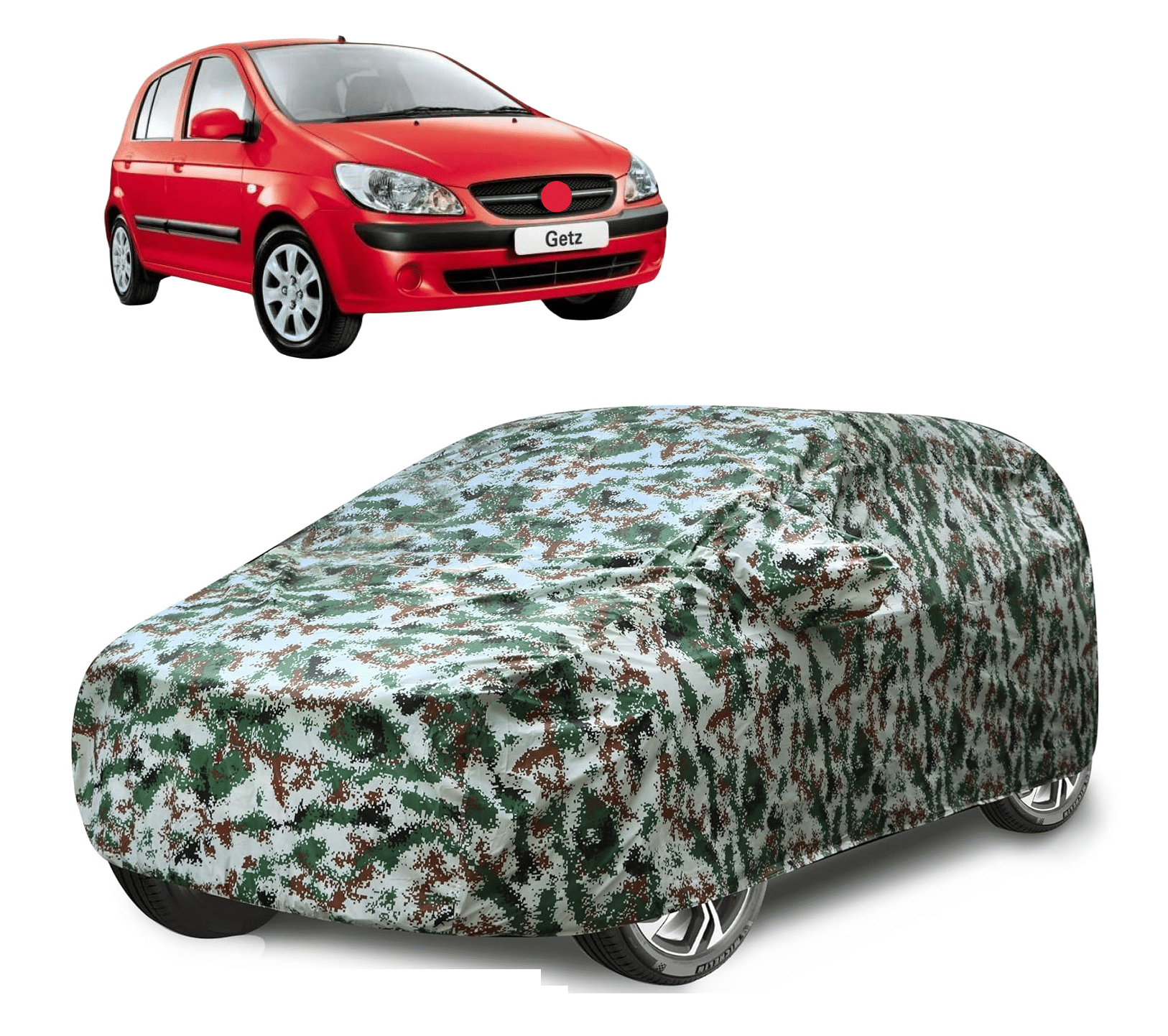     			Auto Hub Car Body Cover for Hyundai All Car Models With Mirror Pocket ( Pack of 1 ) , Green