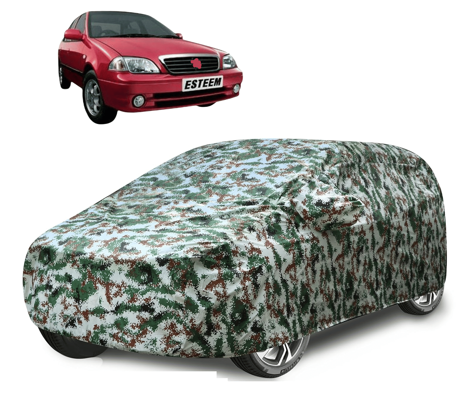 Auto Hub Car Body Cover for Maruti Suzuki All Car Models With Mirror Pocket ( Pack of 1 ) , Green Auto Hub Car Body Cover for Maruti Suzuki All Car Models With Mirror Pocket ( Pack of 1 ) , Green
