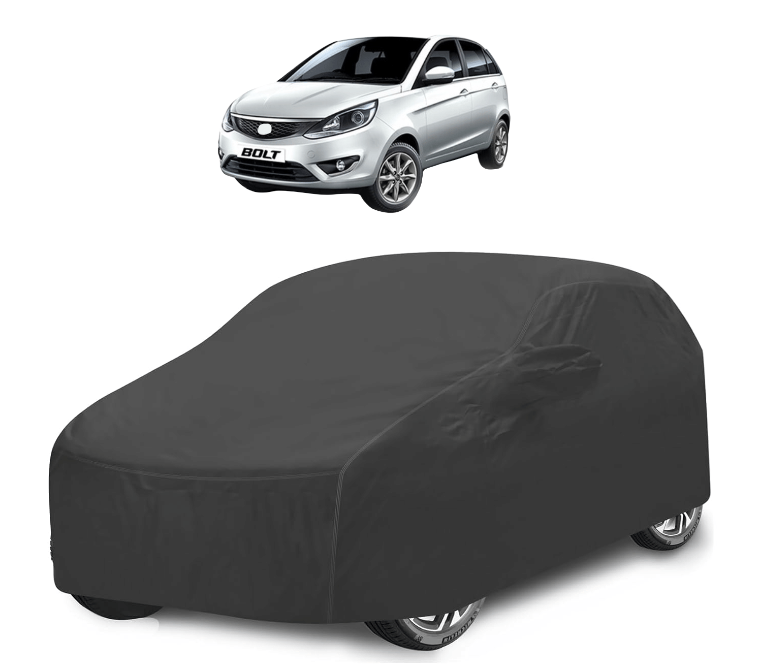 Auto Hub Car Body Cover for Tata All Car Models With Mirror Pocket ( Pack of 1 ) , Grey Auto Hub Car Body Cover for Tata All Car Models With Mirror Pocket ( Pack of 1 ) , Grey