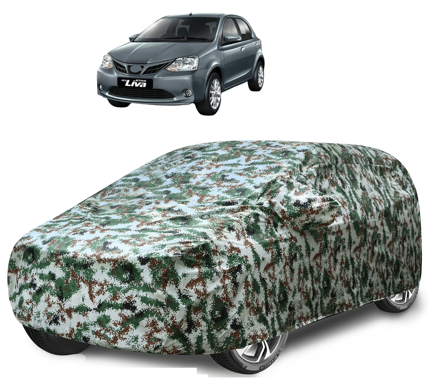Auto Hub Car Body Cover for Toyota All Car Models With Mirror Pocket ( Pack of 1 ) , Green Auto Hub Car Body Cover for Toyota All Car Models With Mirror Pocket ( Pack of 1 ) , Green
