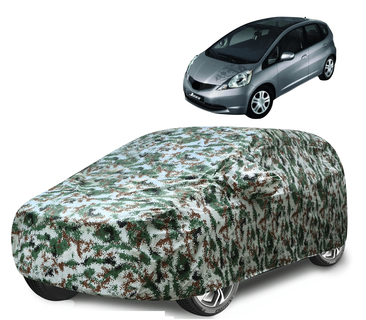     			Auto Hub Car Body Cover for Honda All Car Models With Mirror Pocket ( Pack of 1 ) , Green